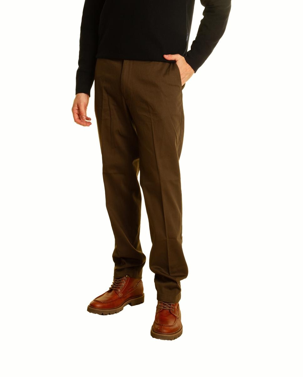 Imagen 2 de Pantalón chino de hombre - Roberto Torretta - Marrón oscuro Marrón oscuro