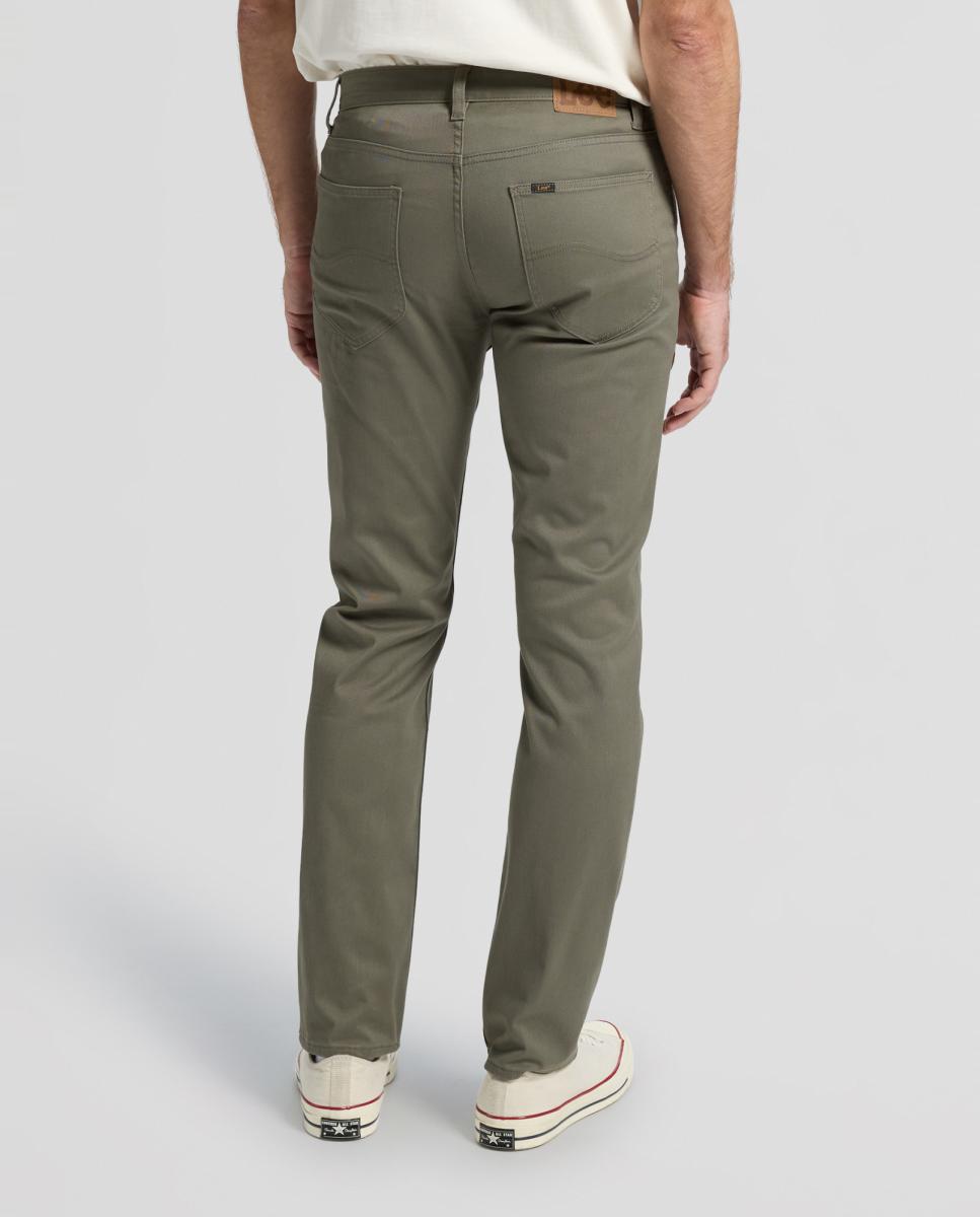 Calças de 5 Bolsos Daren Zip Verde-militar-3