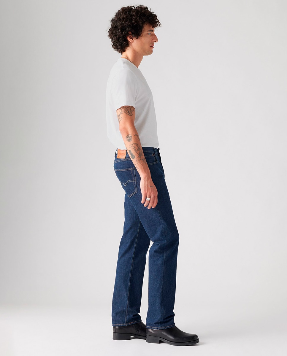 Jeans de homem 501 regular azuis Azul-3