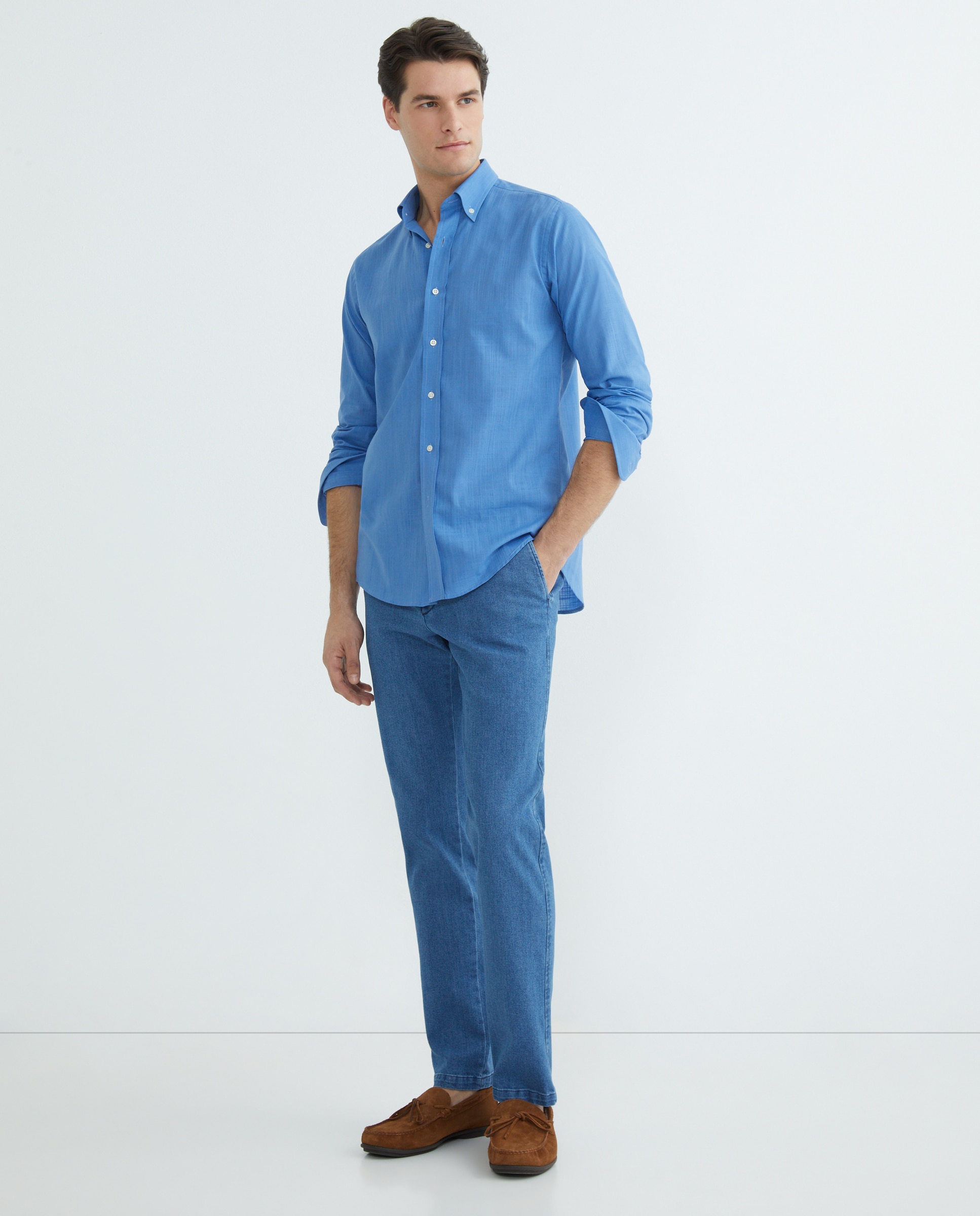 Imagem 0 de Calças Chino Regular Fit de Ganga Stretch Lisas