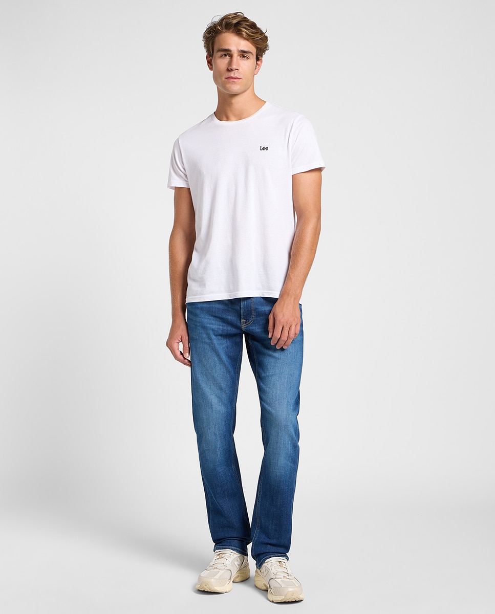 Jeans de 5 Bolsos Daren Zip Azul-1