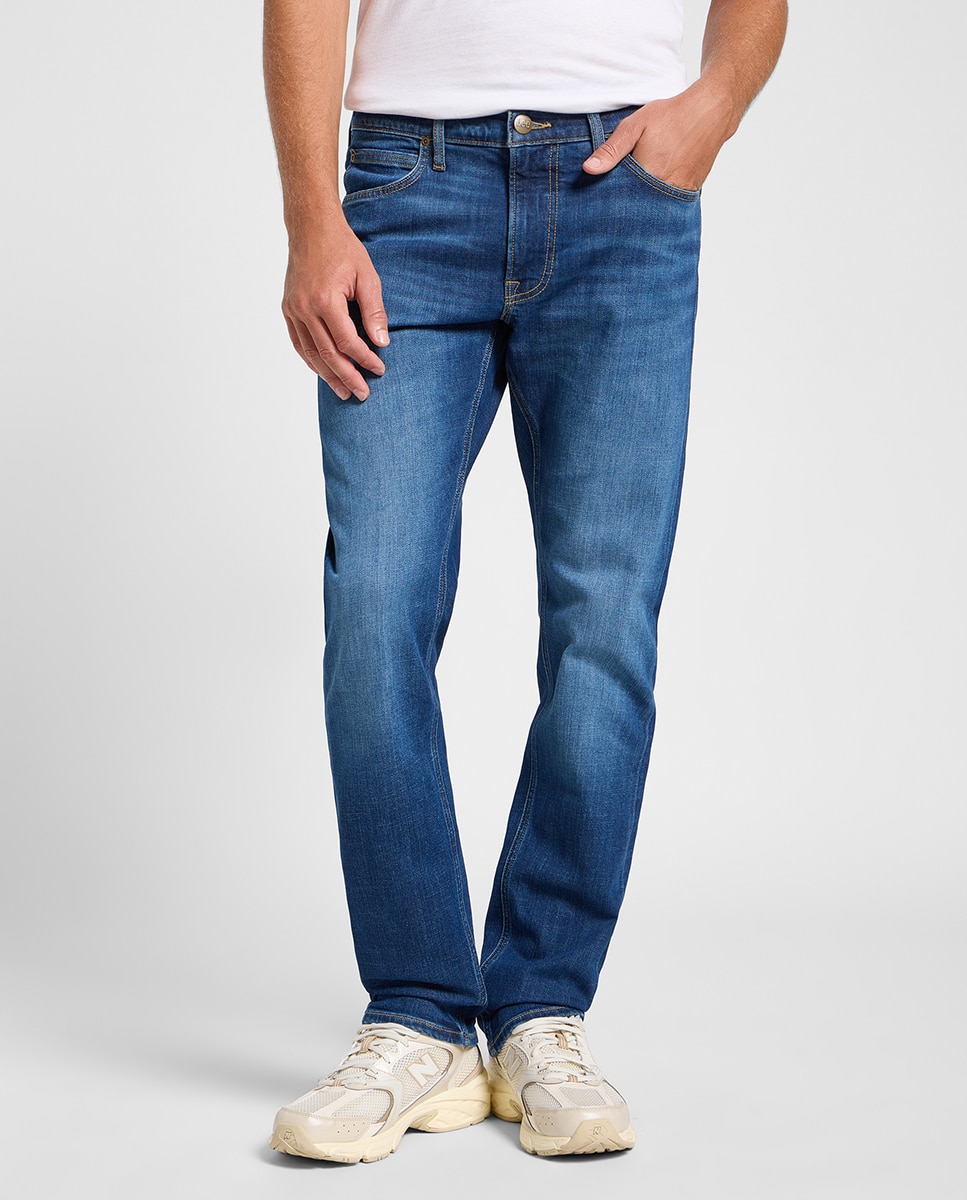 Jeans de 5 Bolsos Daren Zip Azul-2