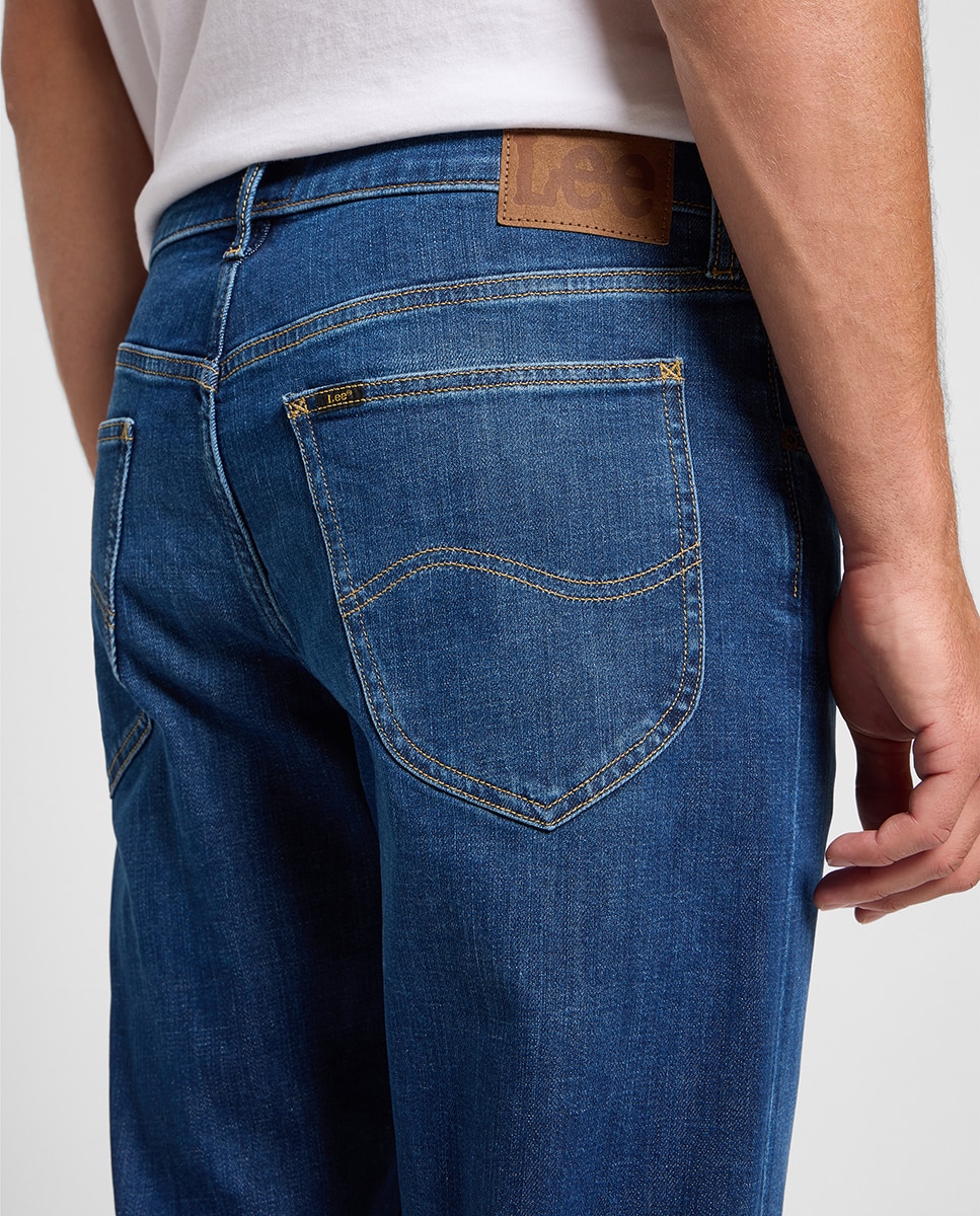 Jeans de 5 Bolsos Daren Zip Azul-5