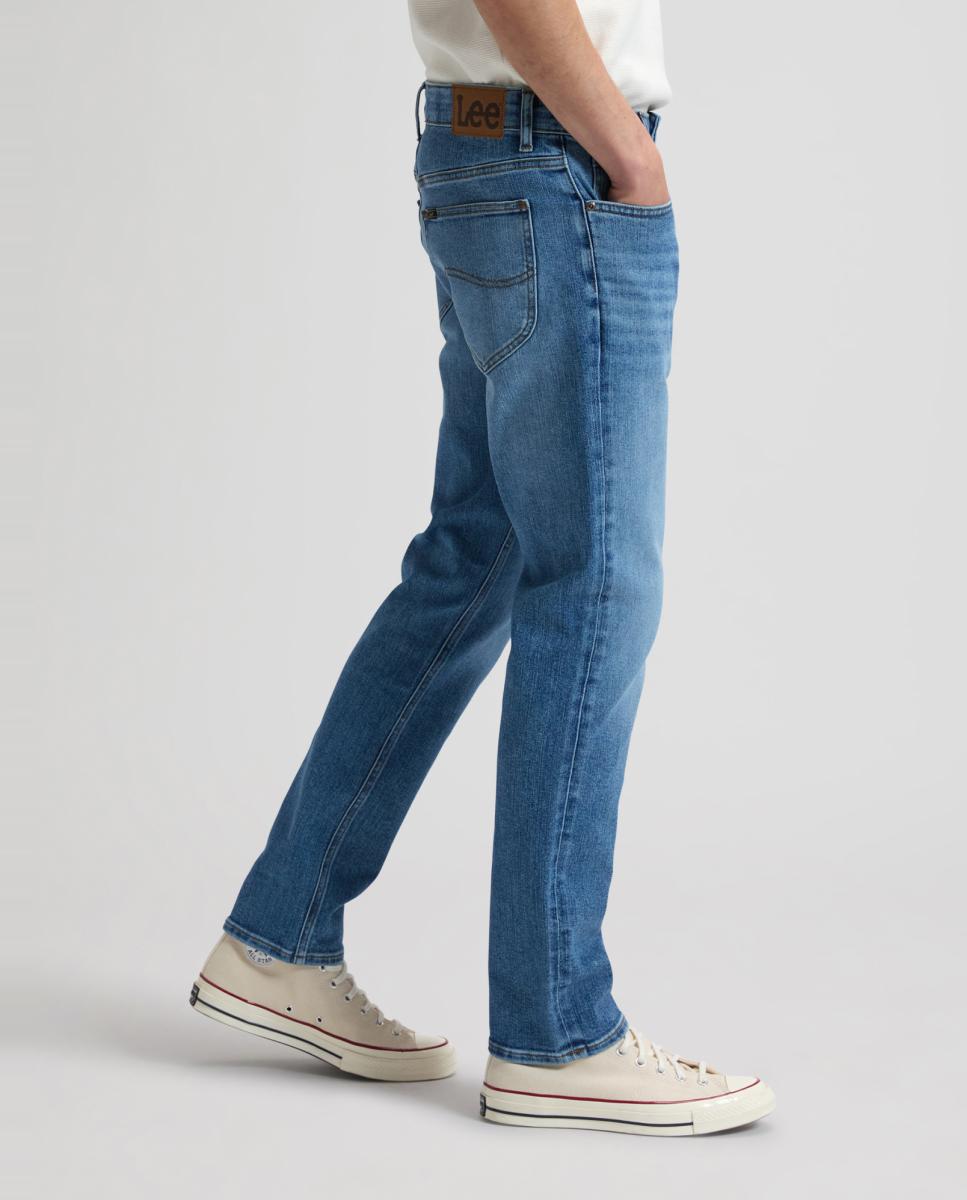 Jeans de 5 Bolsos Daren Zip Azul-4