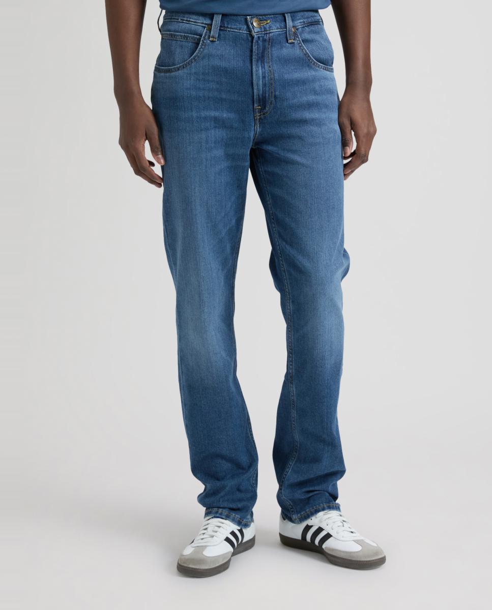 Jeans de 5 Bolsos Brooklyn Straight Azul-2
