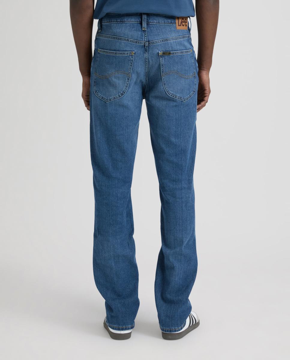 Jeans de 5 Bolsos Brooklyn Straight Azul-3
