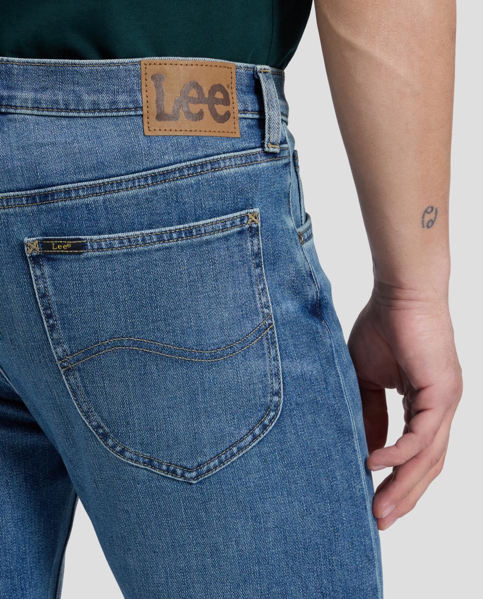 Jeans de 5 Bolsos Daren Zip Azul-5