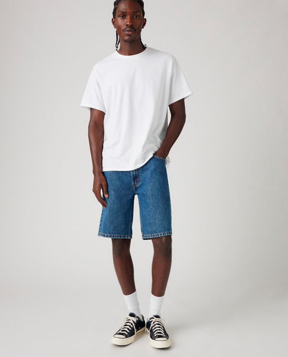 Bermudas de Ganga 454 Relaxed Azul-índigo-1