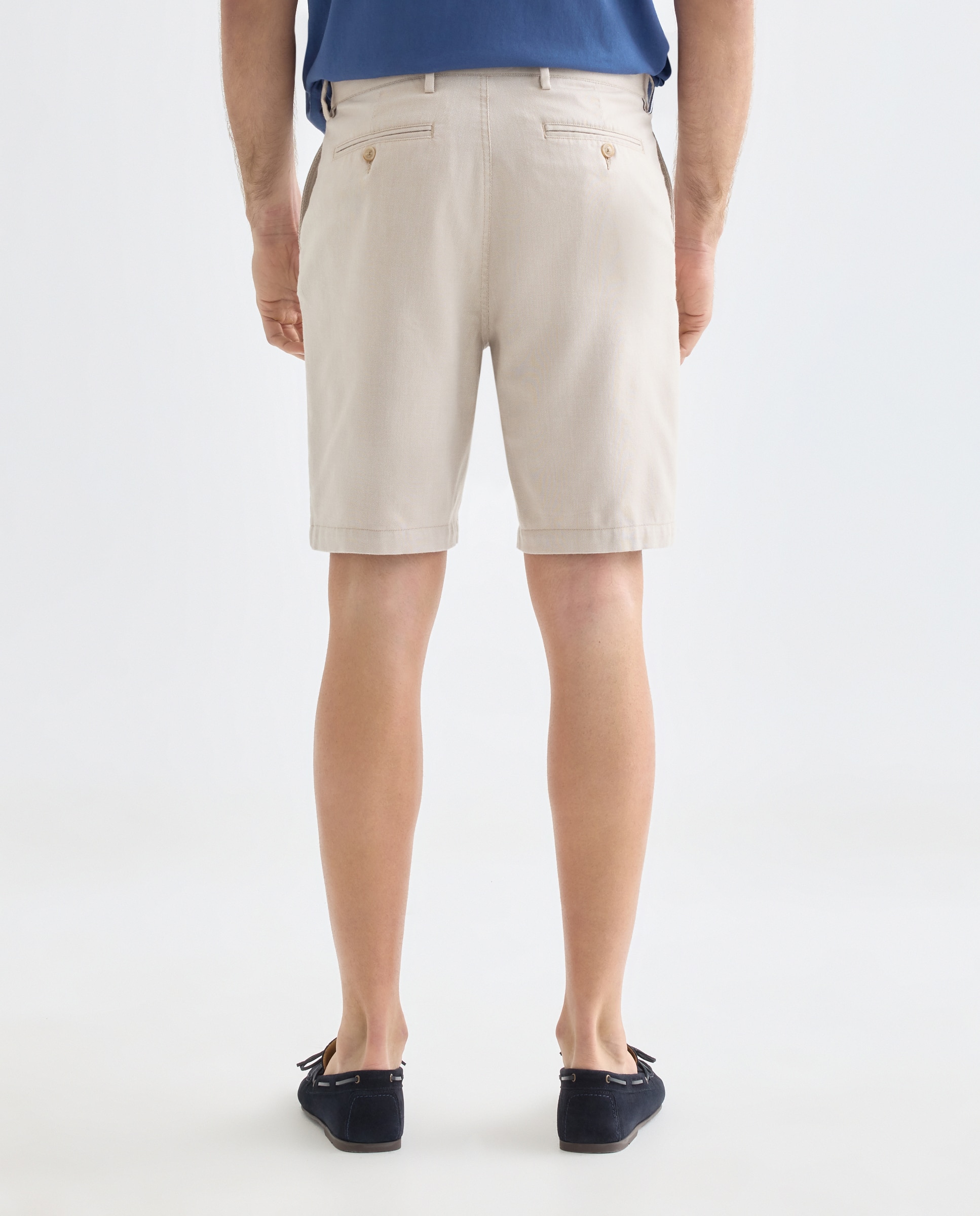 Bermudas Chino 100% Algodão Regular Fit Castanho-claro-3