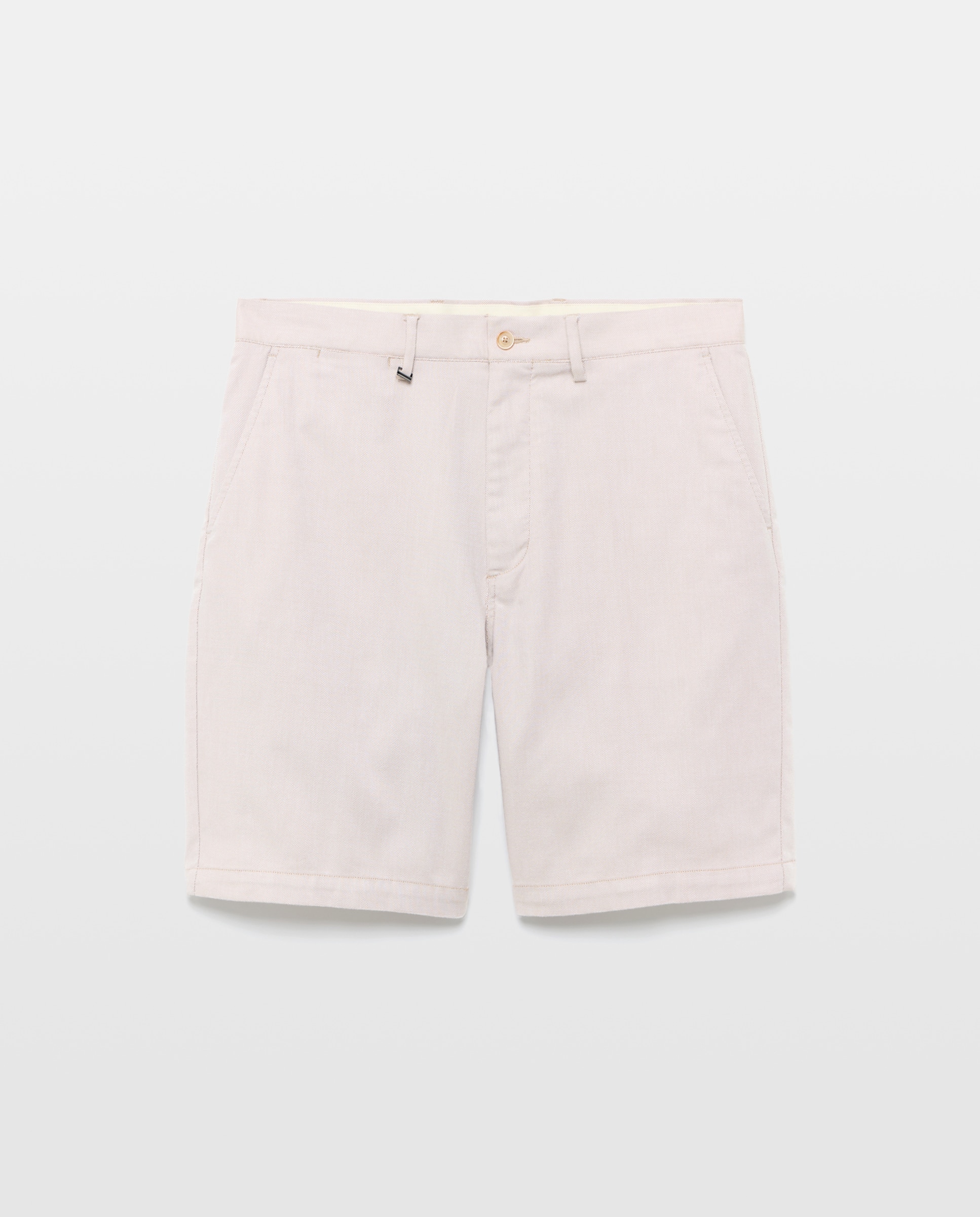 Bermudas Chino 100% Algodão Regular Fit Castanho-claro-4