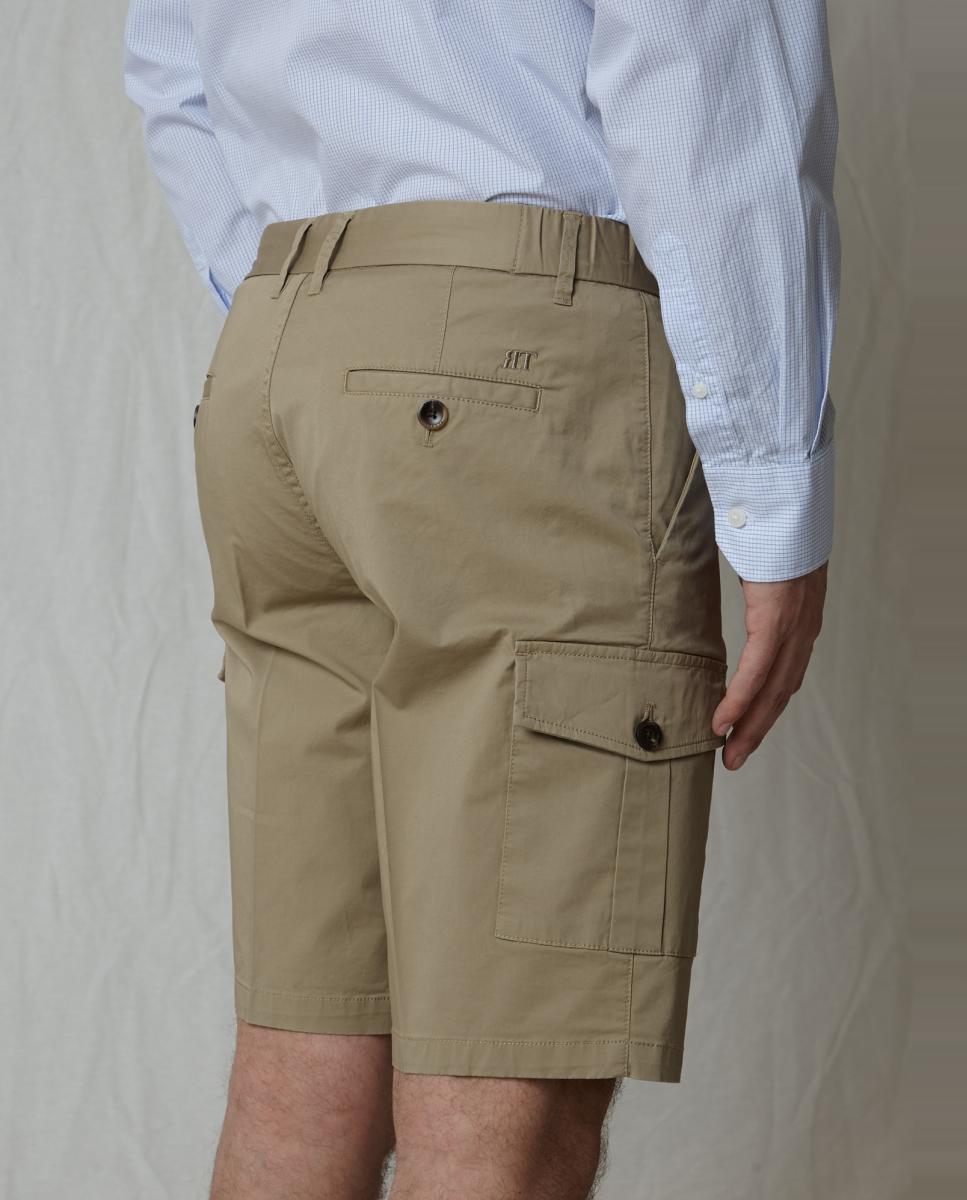 Bermudas Curtas Desportivas Bege-3
