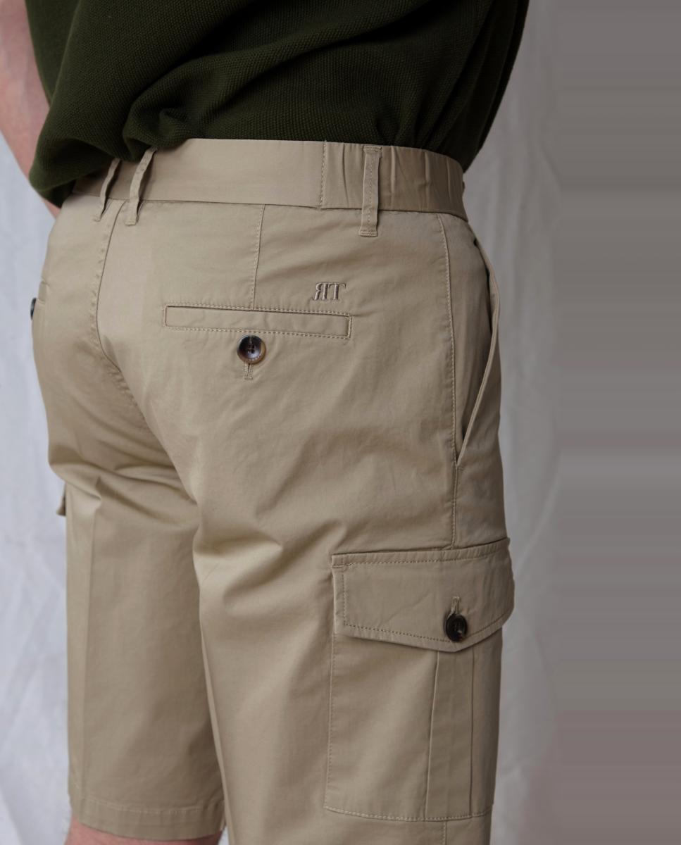 Bermudas Curtas Desportivas Bege-5