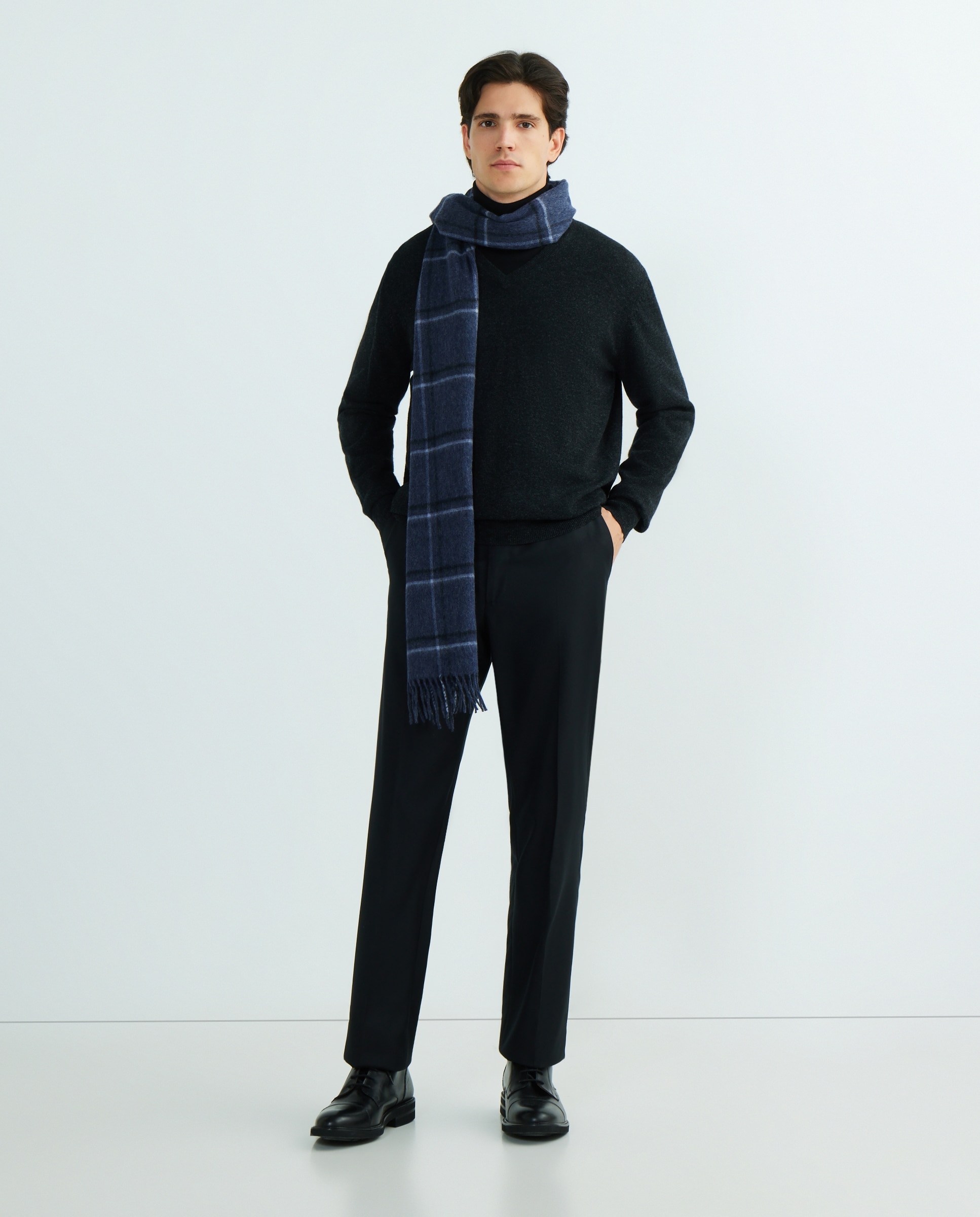 Imagem 0 de Camisola de Malha com Decote em Bico e 100% Lã