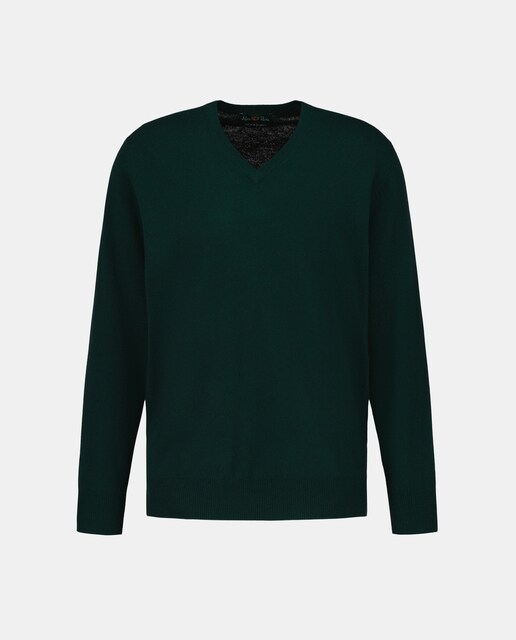 Imagem 0 de Camisola de Malha com Decote em Bico e 100% Lã