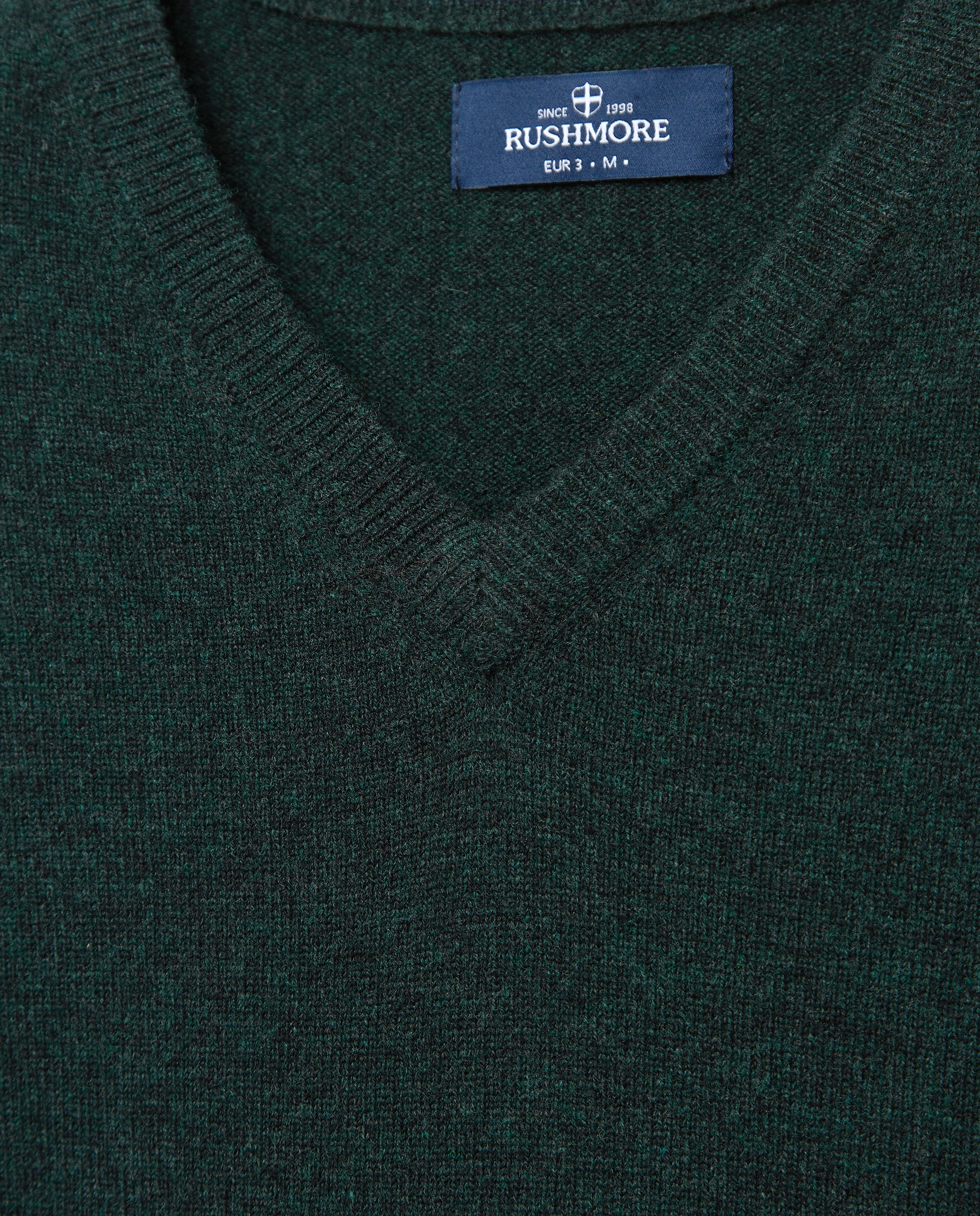 Camisola de malha com decote em bico Verde-5