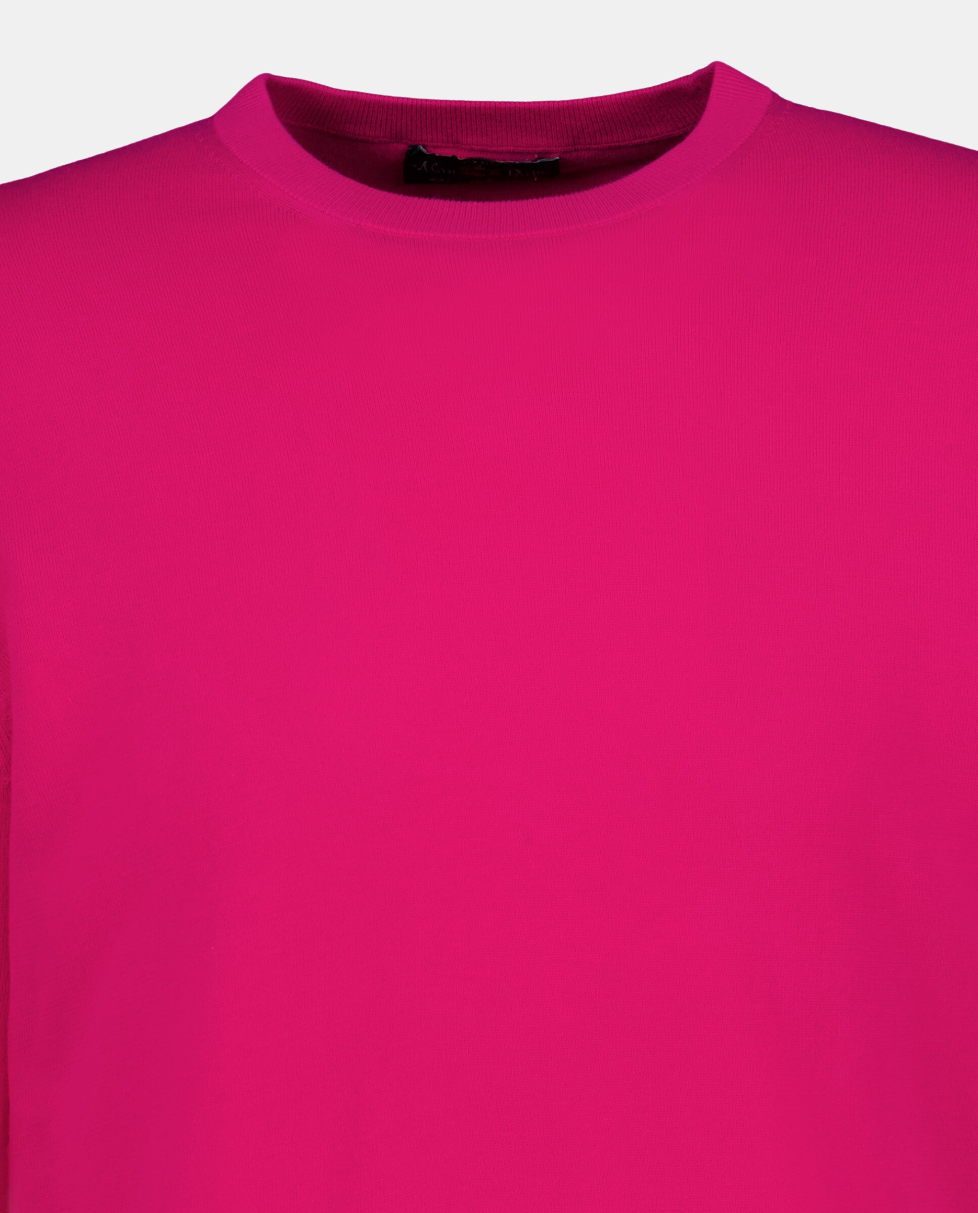 Camisola de Malha de Decote Redondo Fúcsia-5
