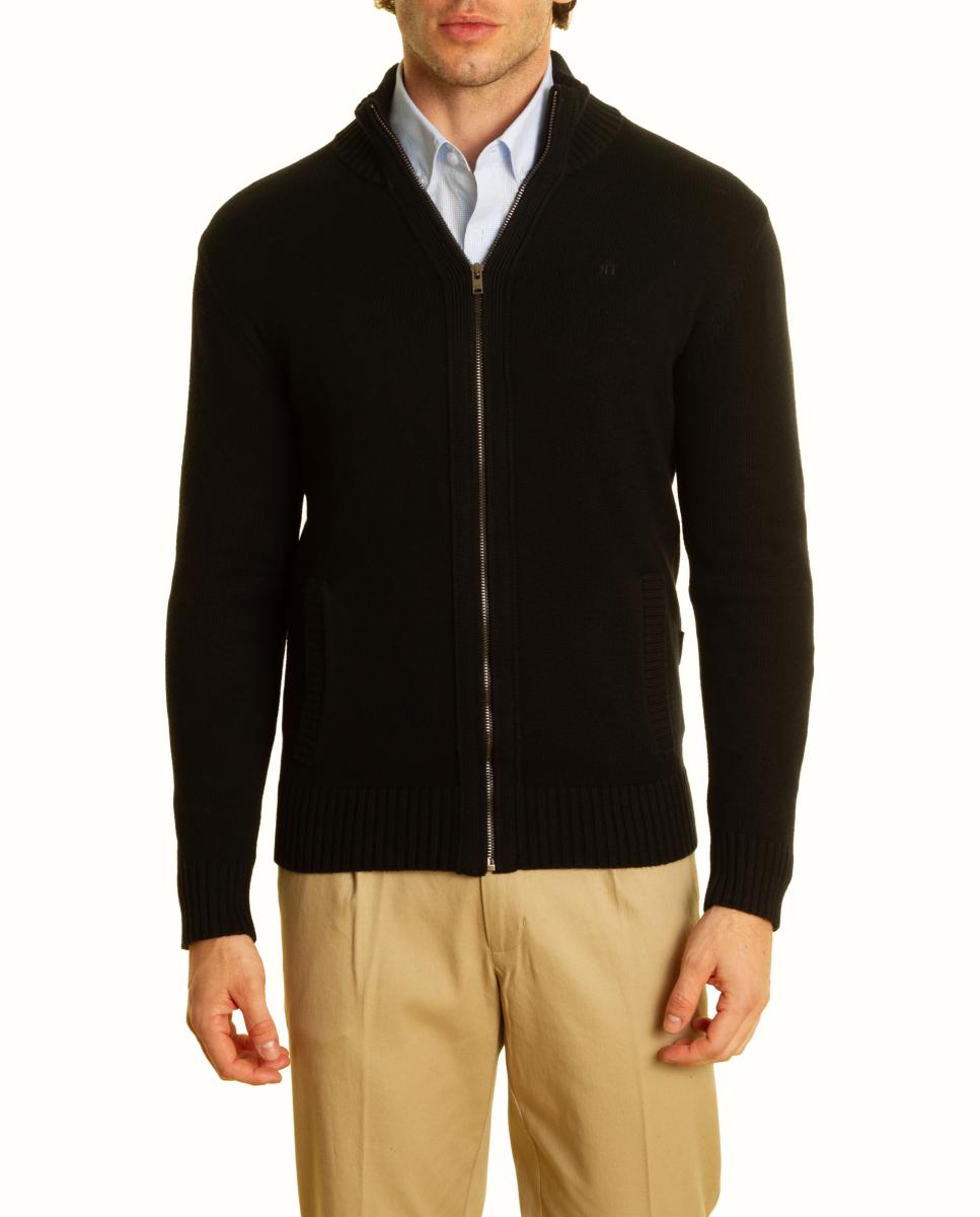 Imagen 0 de Chaqueta punto con cremallera Negro