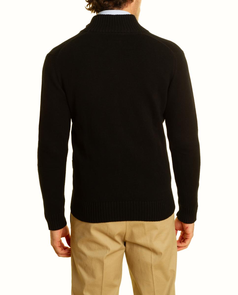 Chaqueta punto con cremallera - Roberto Torretta - Negro Negro-7