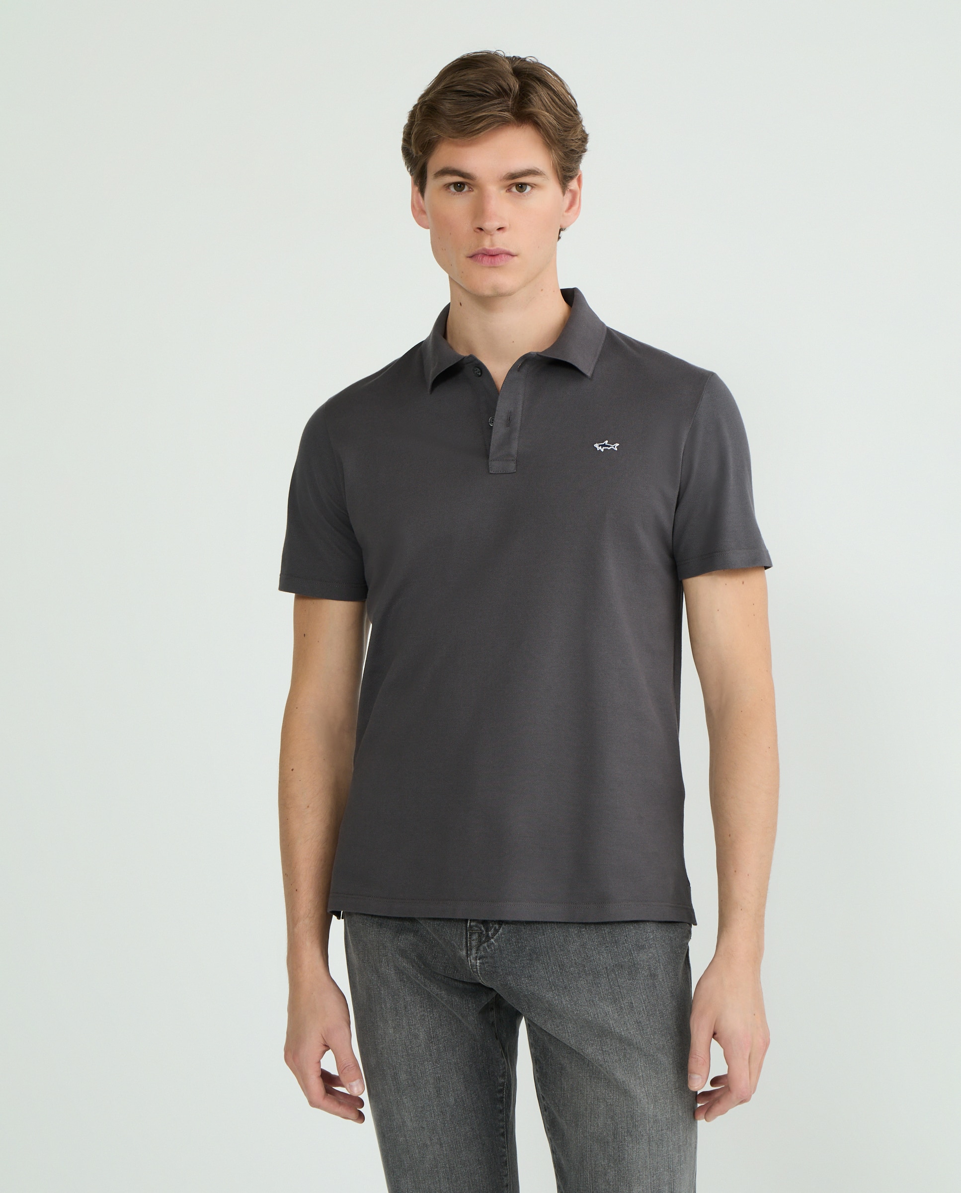 Polo de hombre manga corta - Paul & Shark - Gris Gris-1
