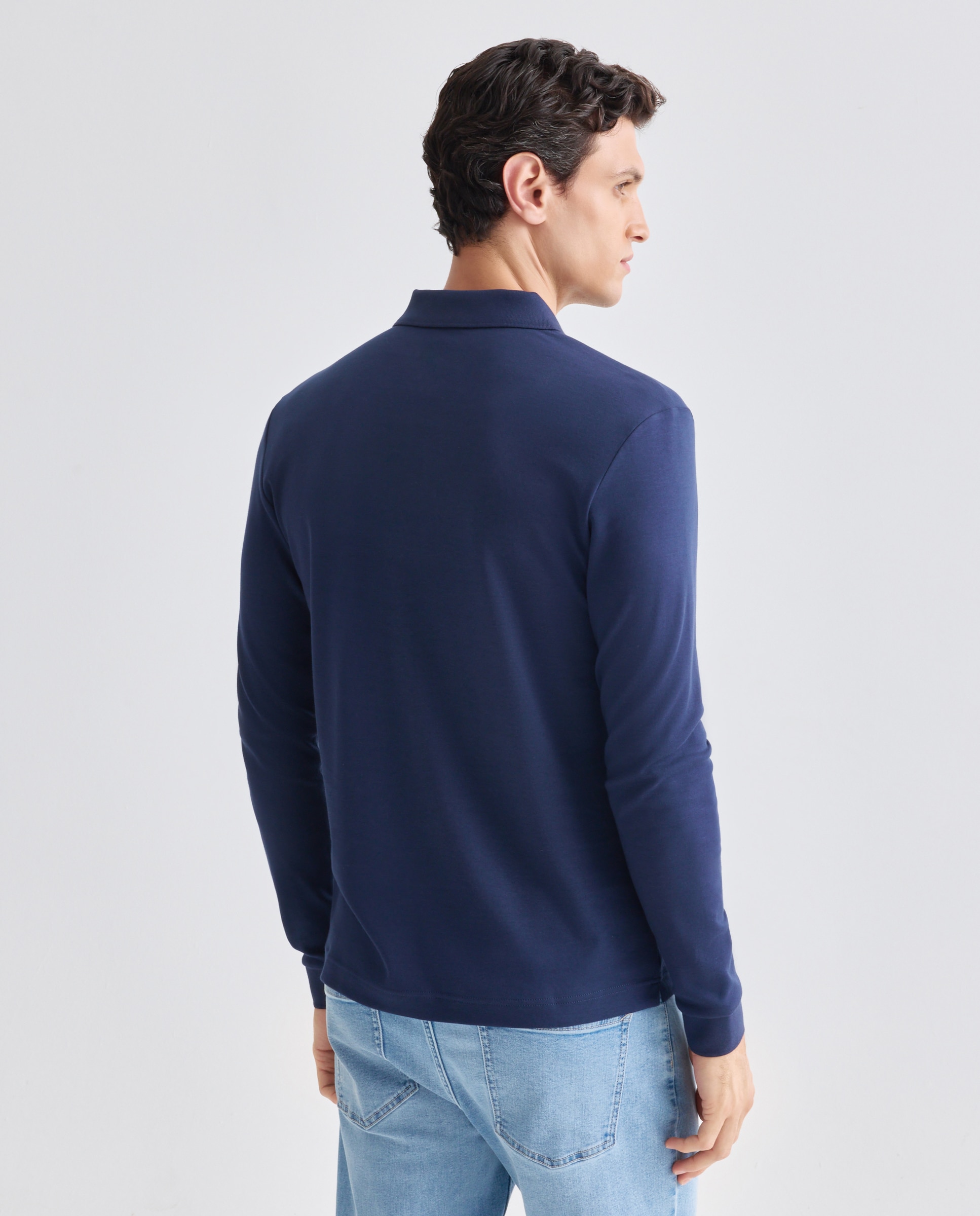 Polo de hombre manga larga - Rushmore - Azul marino Azul marino-3