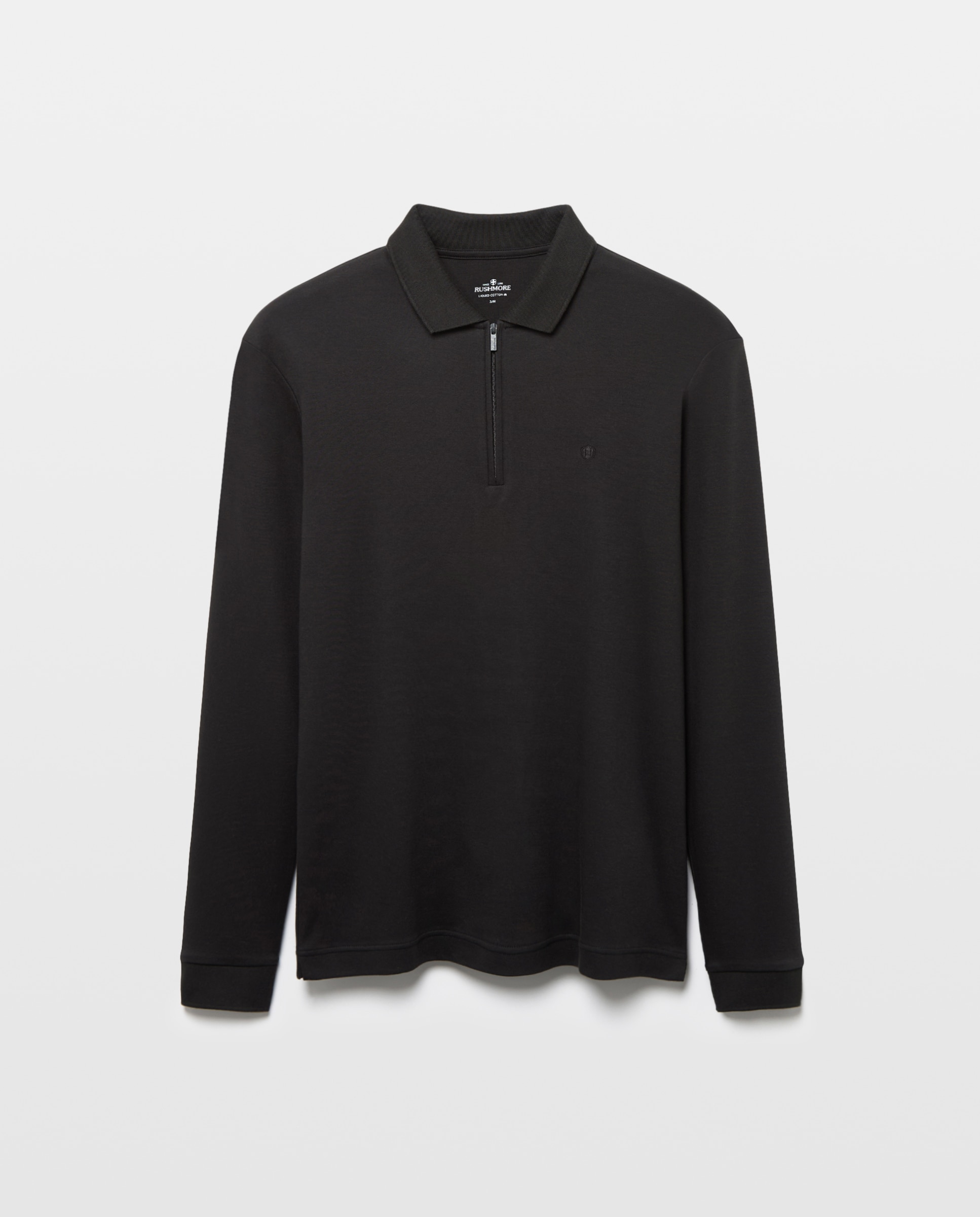 Polo de hombre manga larga - Rushmore - Negro Negro-5