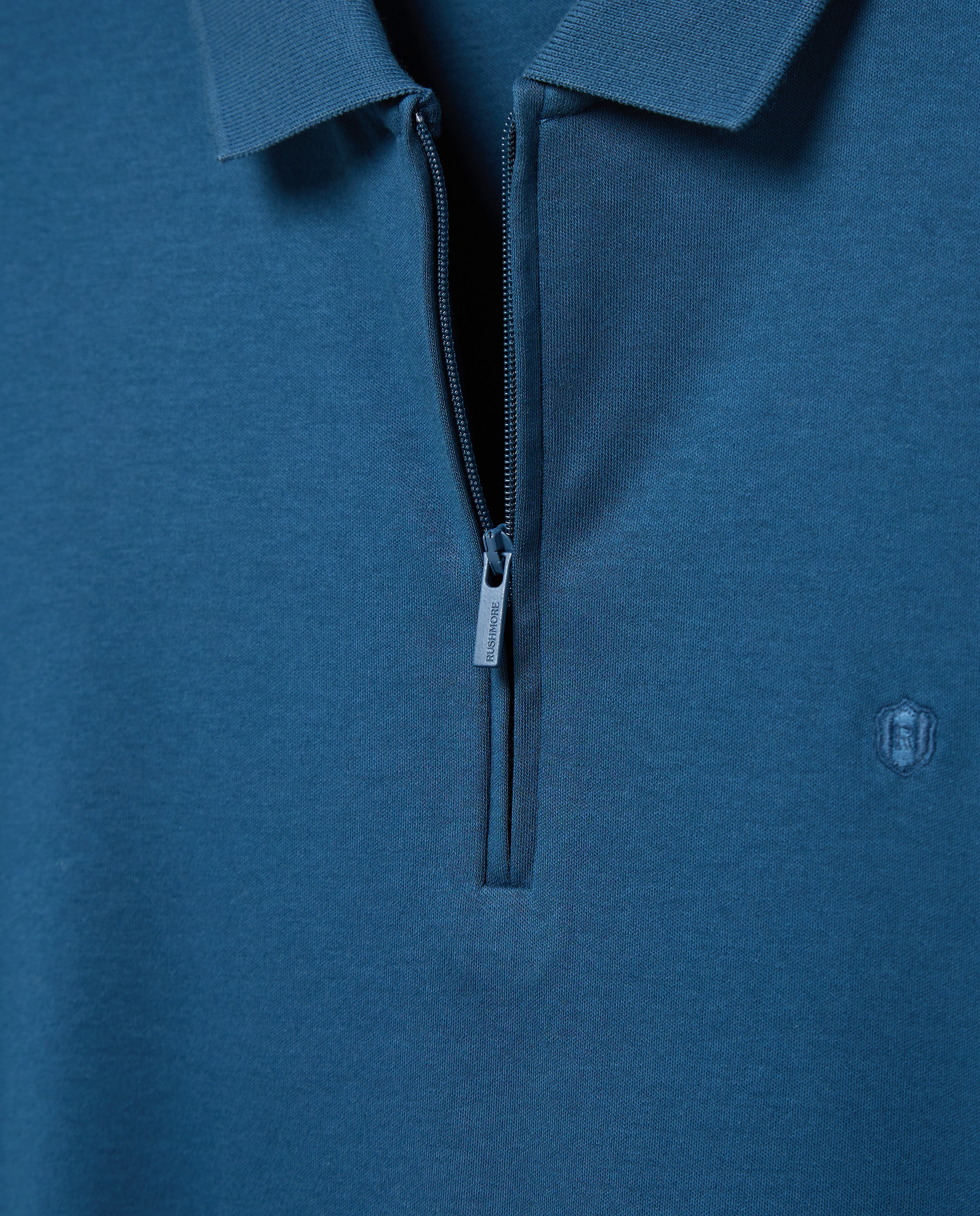 Polo de Manga Comprida Azul-5