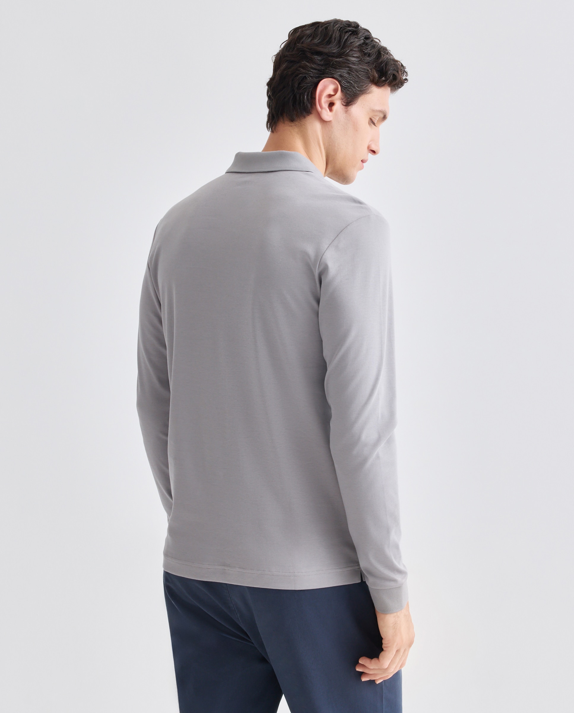 Polo de hombre manga larga - Rushmore - Gris Gris-2