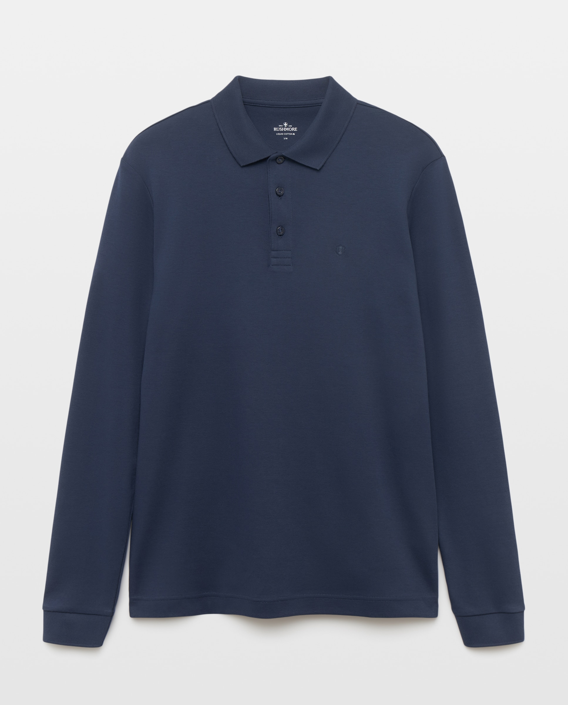 Polo de Manga Comprida Azul-4