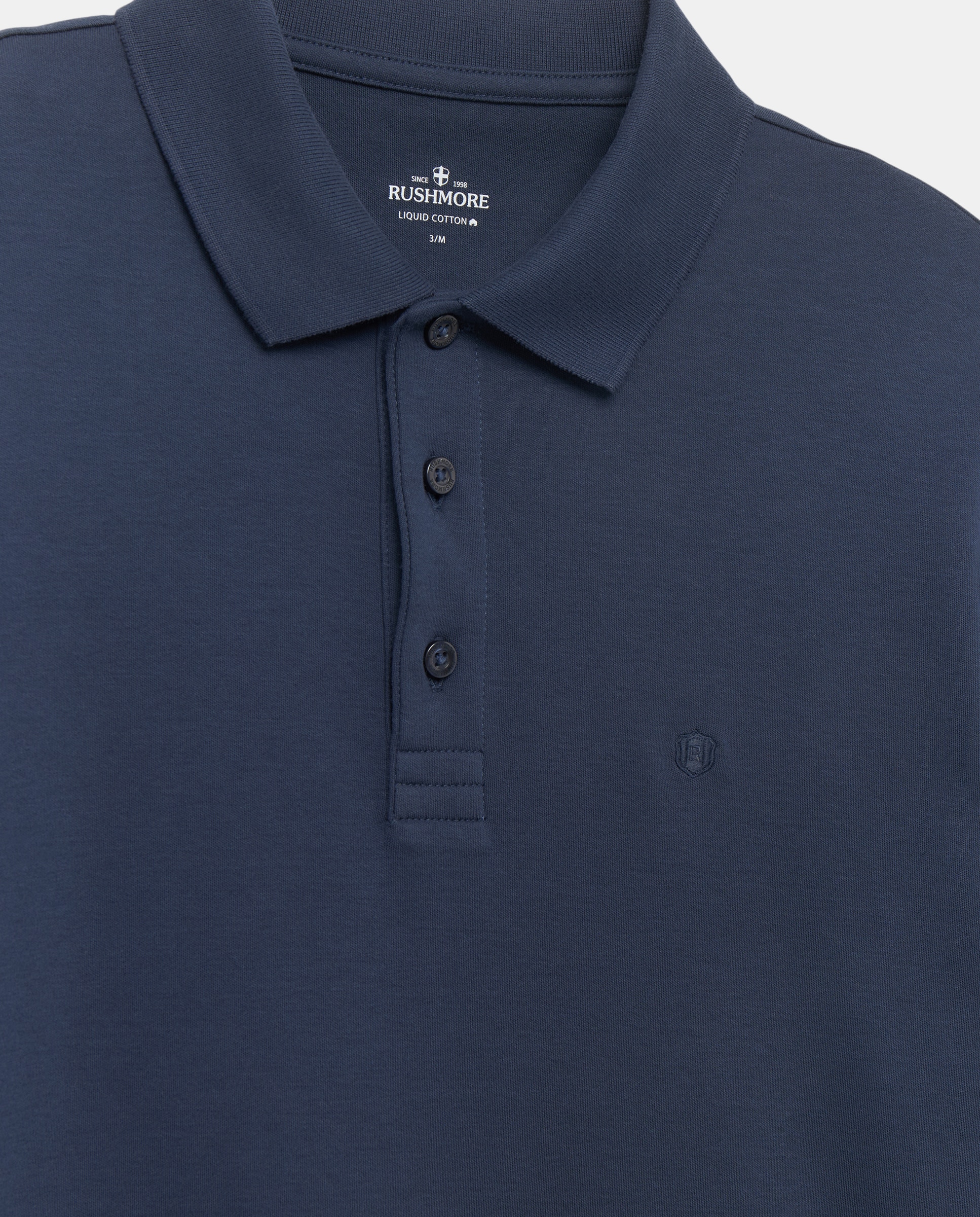 Polo de Manga Comprida Azul-5