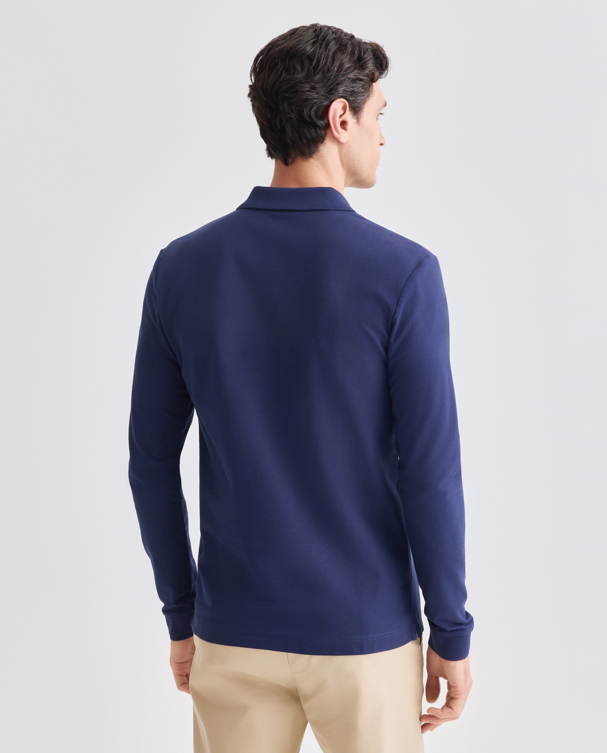 Polo de hombre manga larga - Rushmore - Azul Azul-3