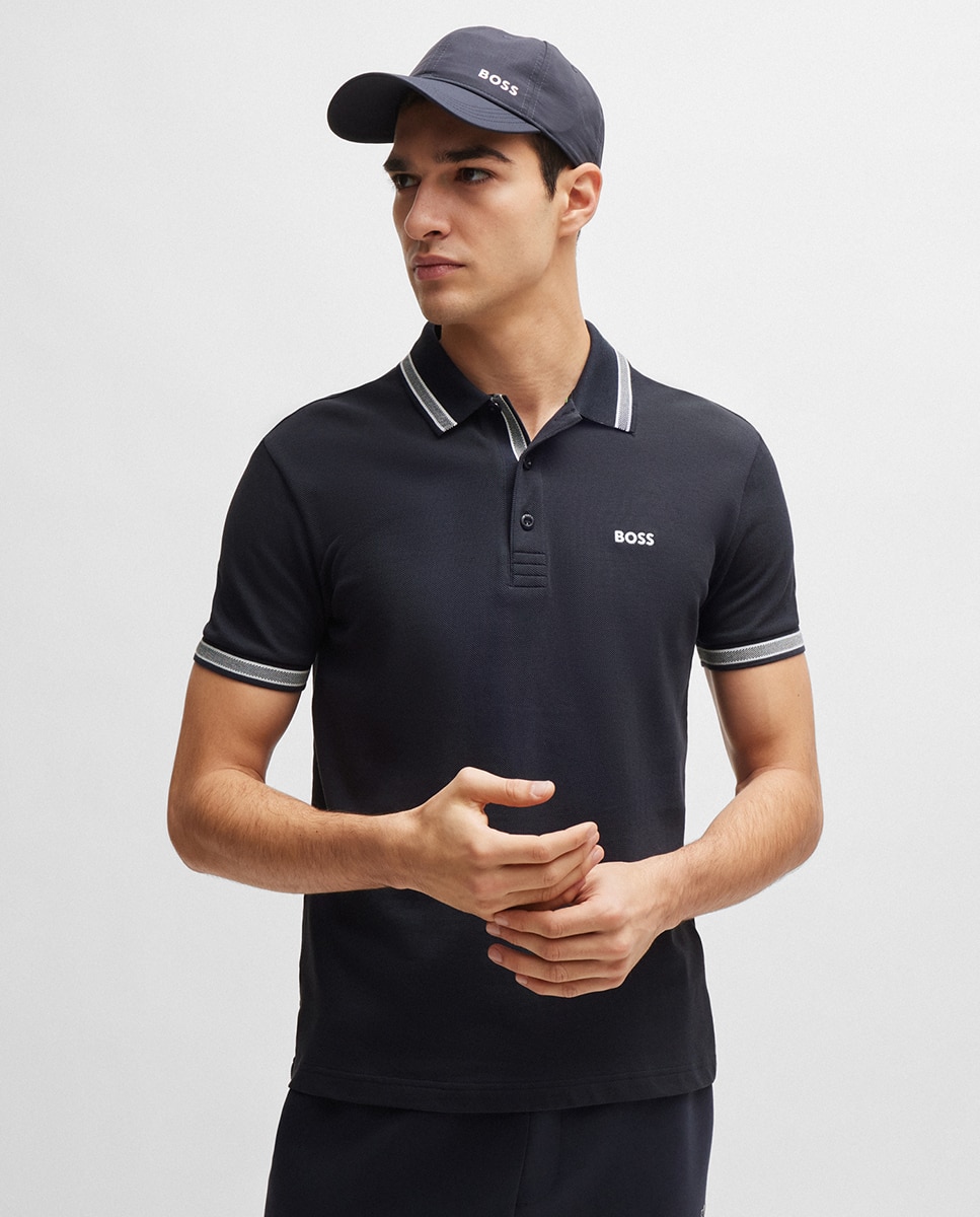 Polo manga corta de hombre tallas grandes - Boss - Azul oscuro Azul oscuro-1