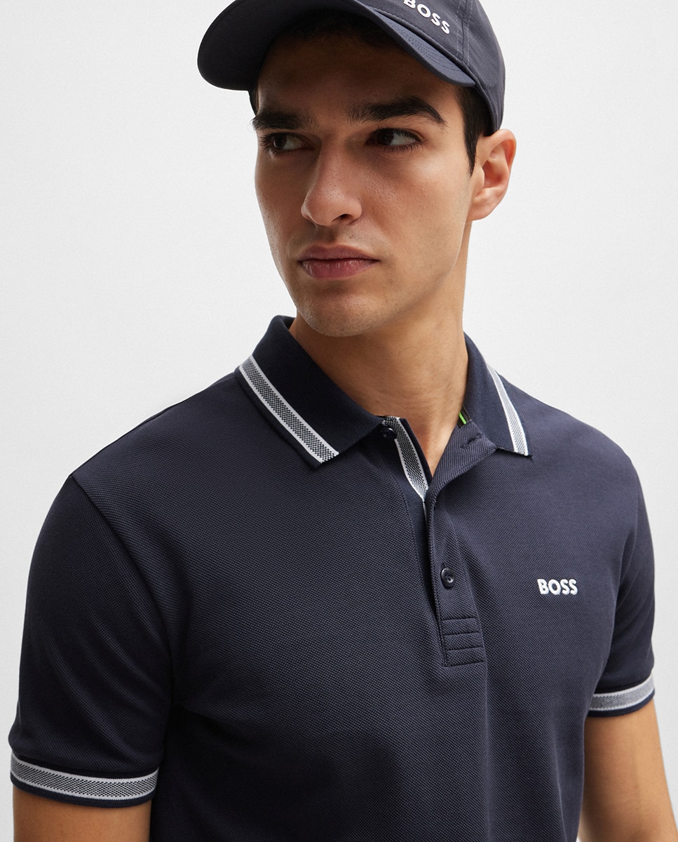 Polo manga corta de hombre tallas grandes - Boss - Azul oscuro Azul oscuro-3
