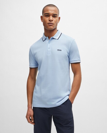 Polo manga corta de hombre XXL Azul claro