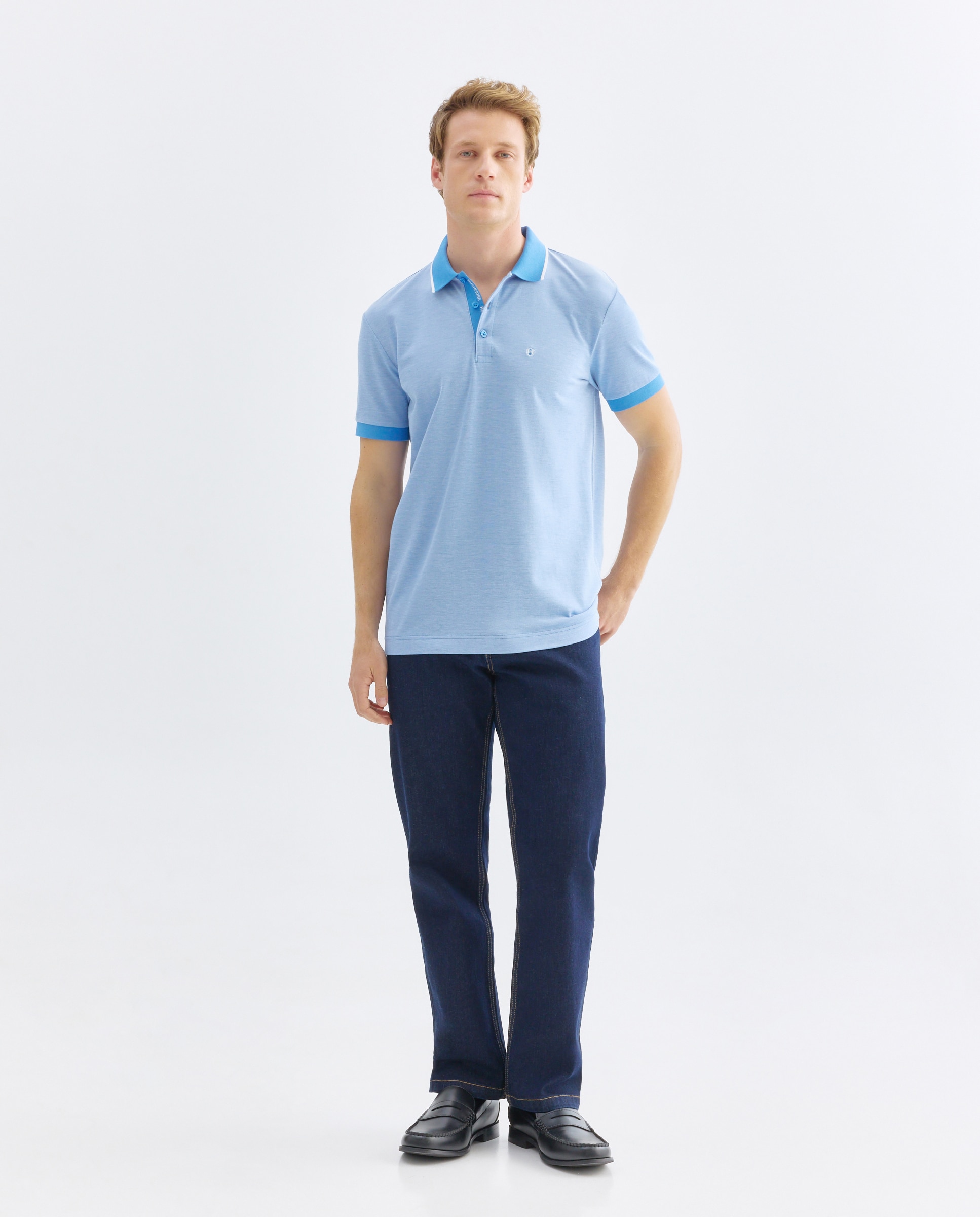 Polo de hombre de manga corta - Rushmore - Azul Azul-1