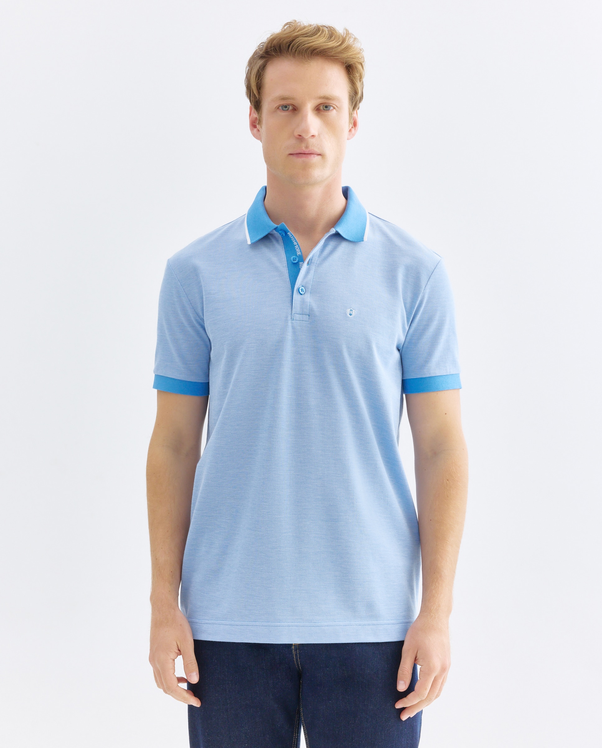 Polo de hombre de manga corta - Rushmore - Azul Azul-2