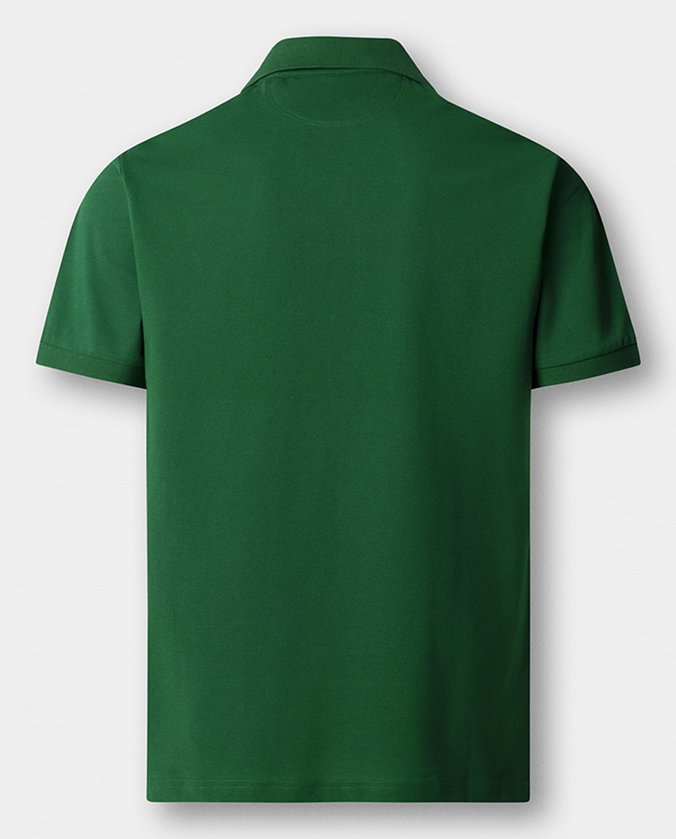 Polo Piqué Classic Fit com Manga Curta e Logótipo Verde-2