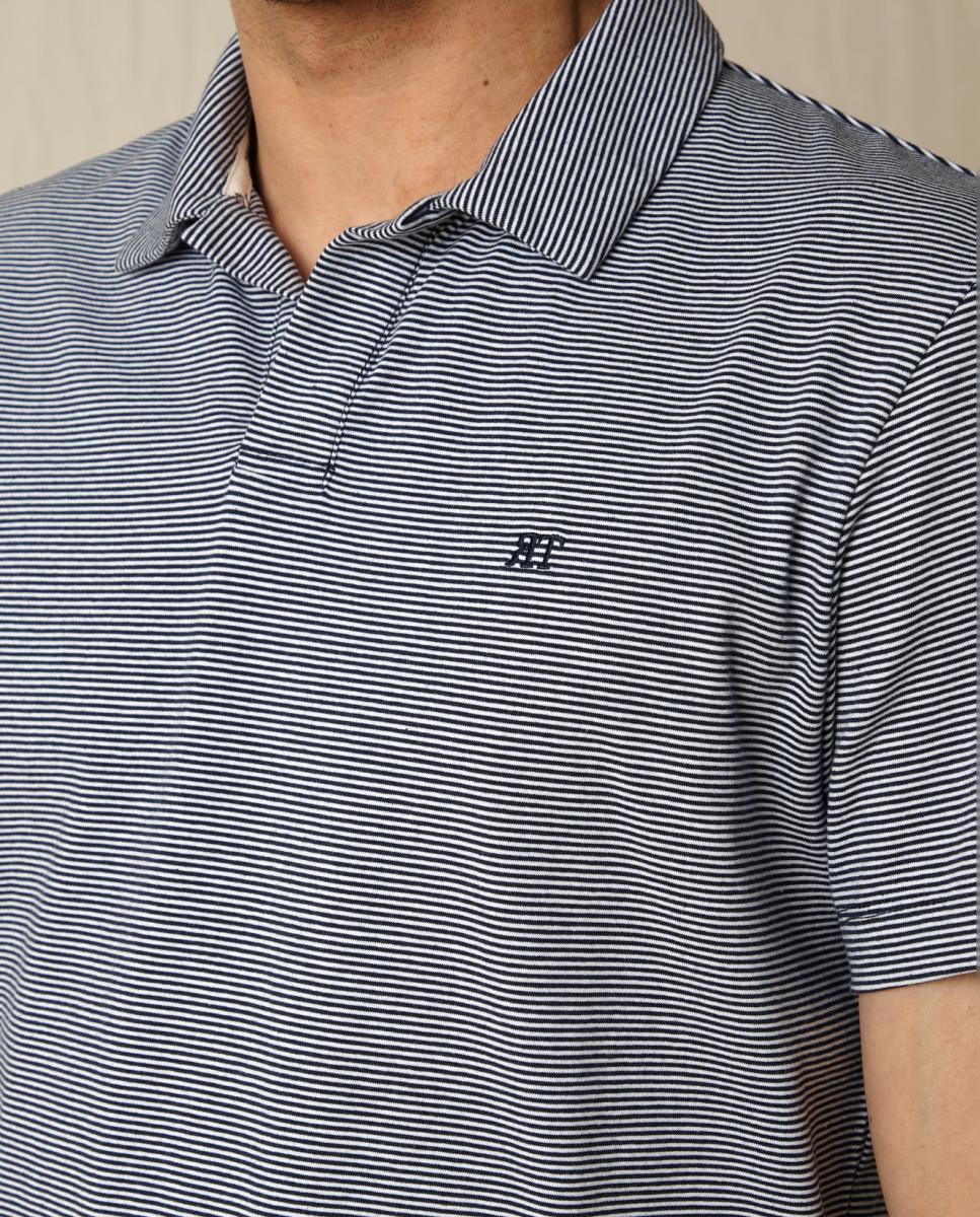 Polo de Verão com Manga Curta Azul-marinho-6
