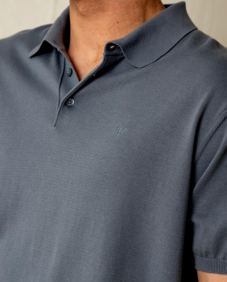 Polo de Verão com Manga Curta Azul-claro-6
