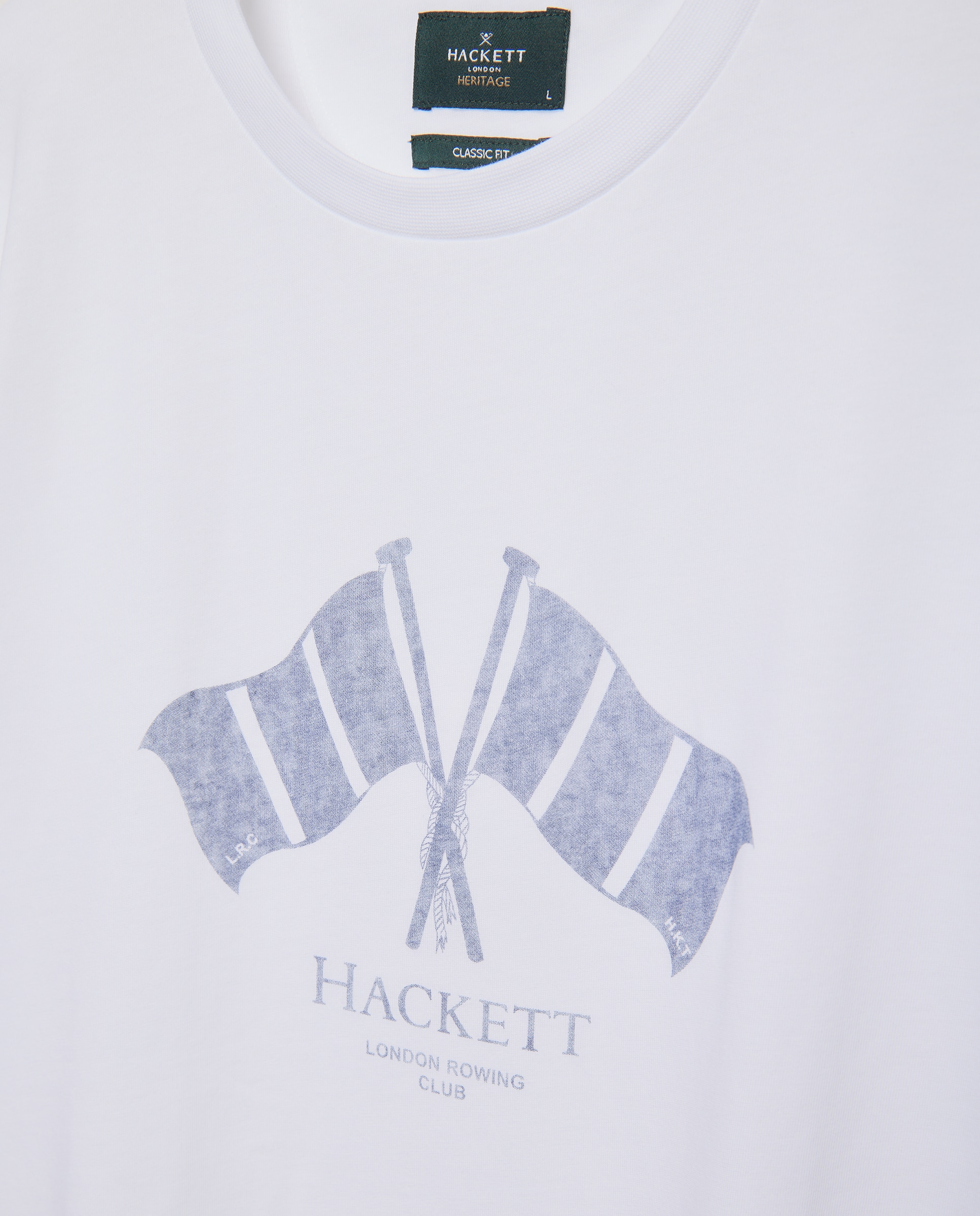 T-shirt de Manga Curta com Estampado de Bandeiras Branco-5