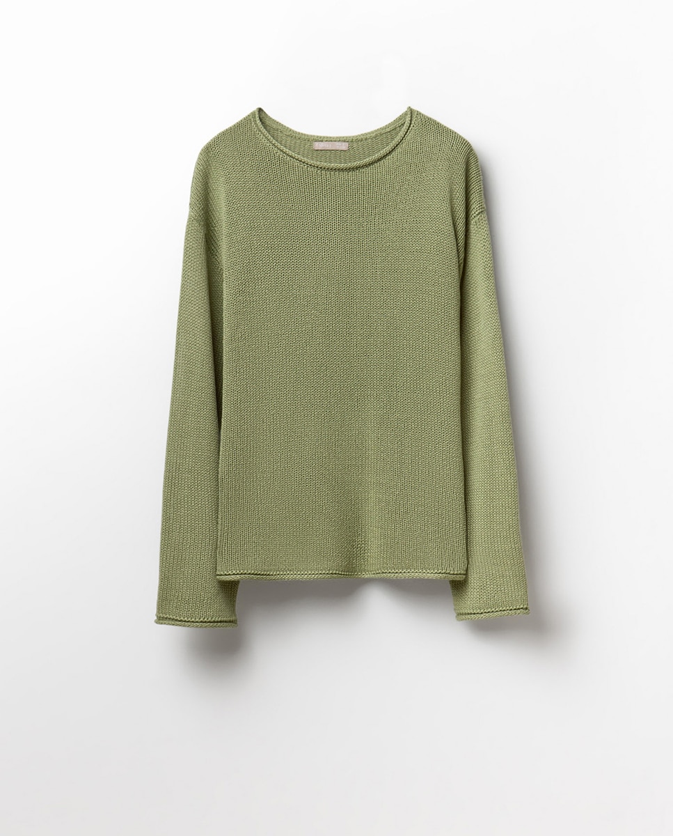 Camisola de Malha com Fitas Verde-5