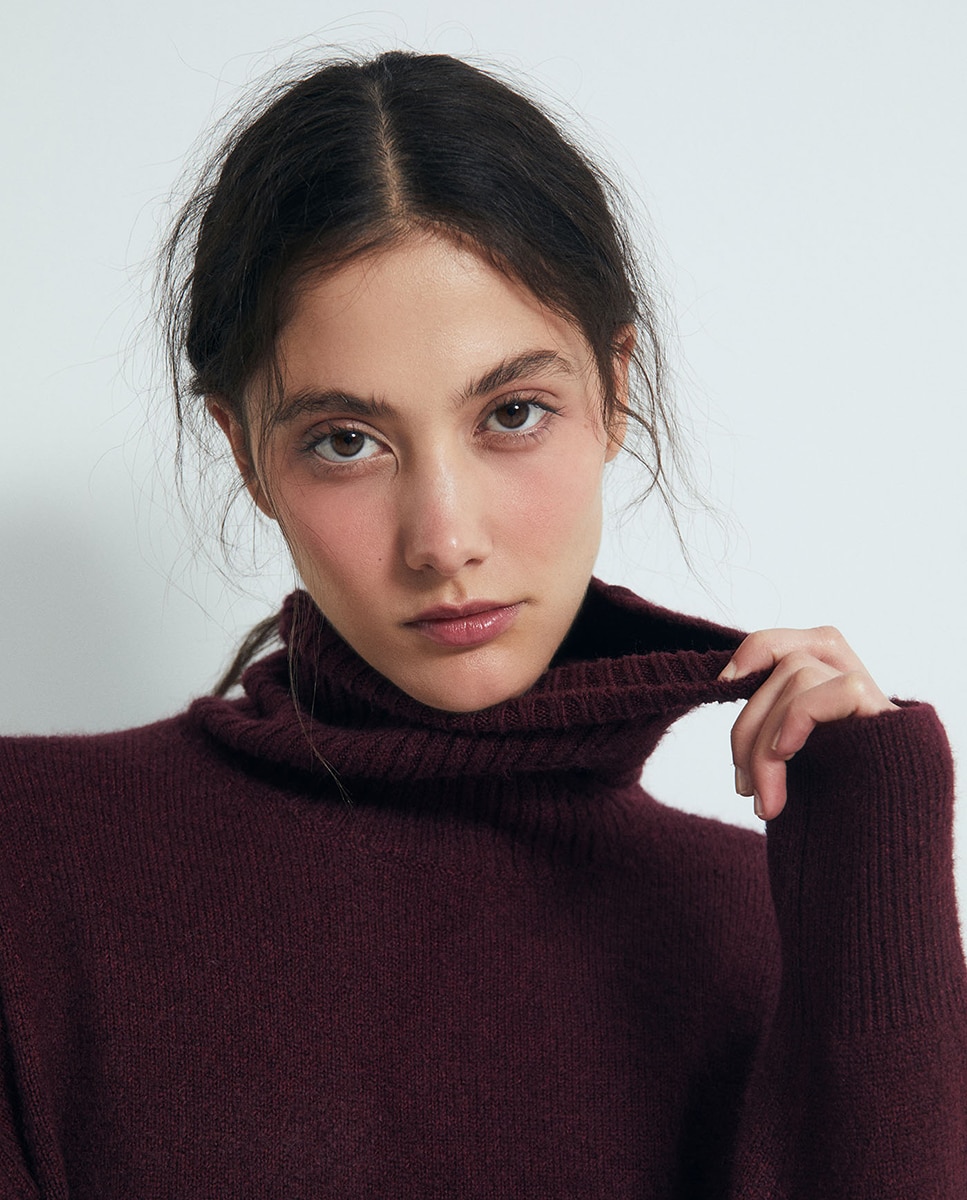 Camisola de Malha Soft Bordeaux-3