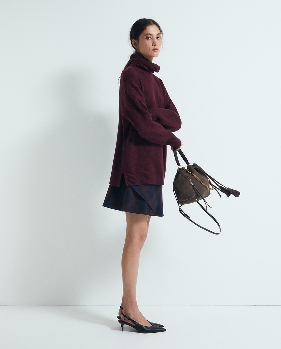 Camisola de Malha Soft Bordeaux-4