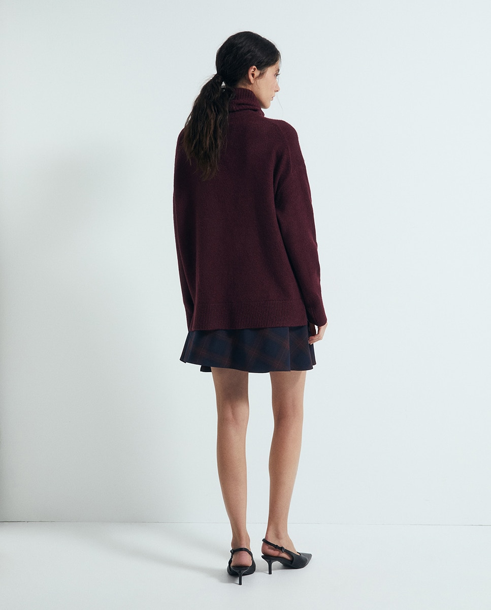 Camisola de Malha Soft Bordeaux-5