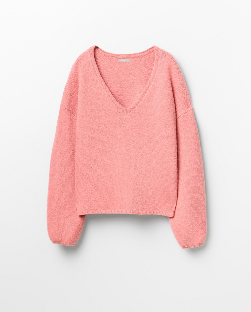 Jersey punto soft cuello pico - Sfera - 200 Rosa 200 Rosa-5