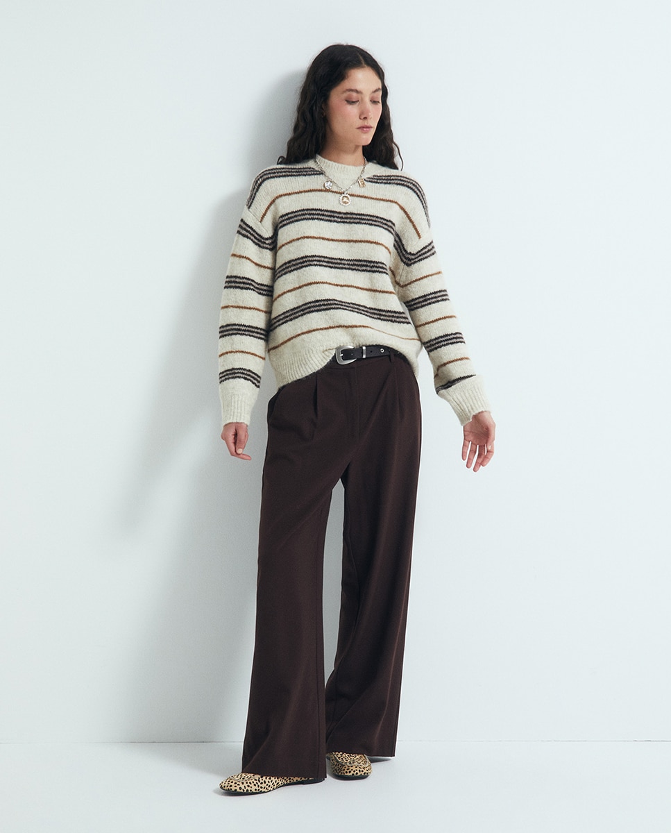 Jersey punto raya irregular - Sfera - 850 Piedra 850 Piedra-3