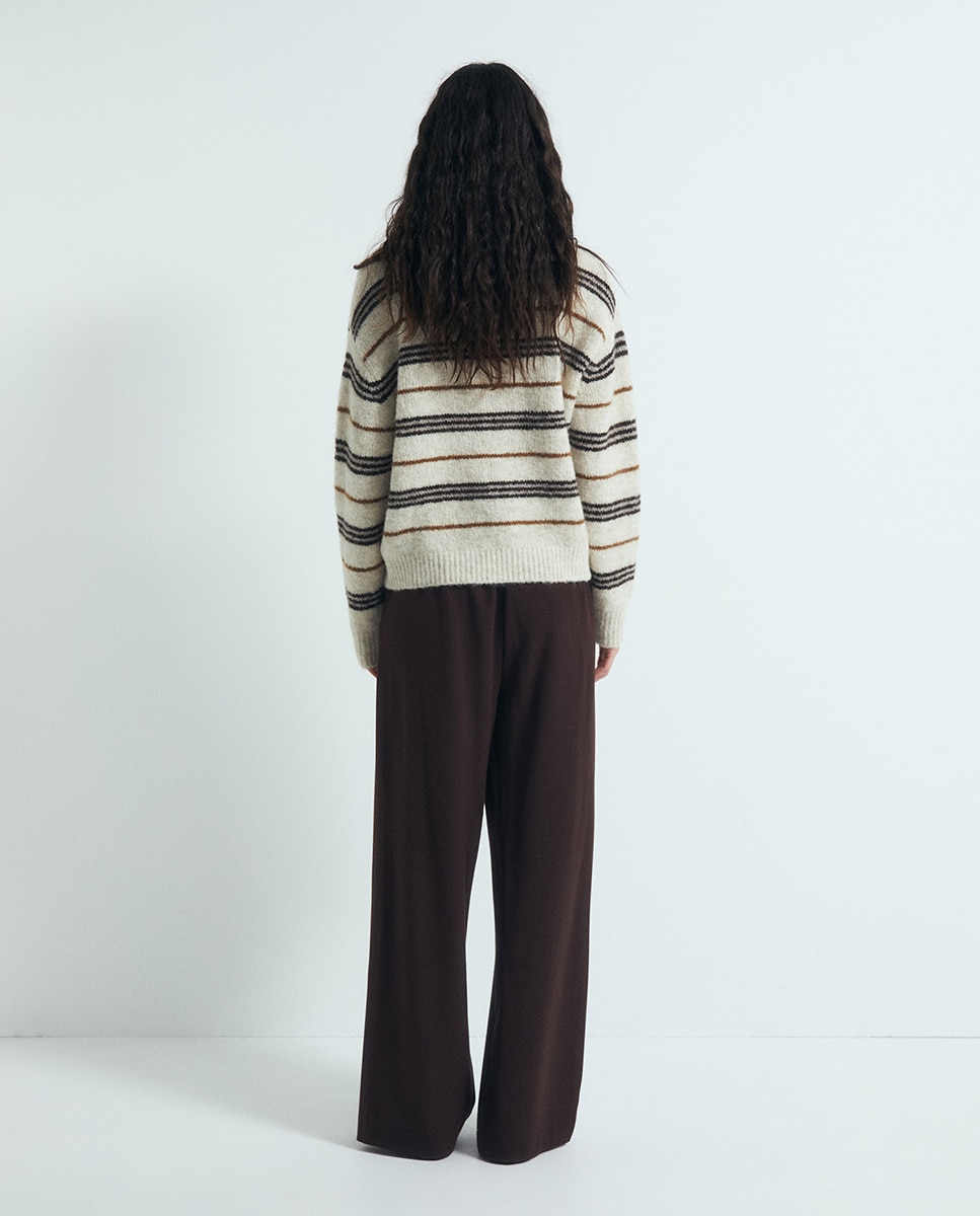 Jersey punto raya irregular - Sfera - 850 Piedra 850 Piedra-4