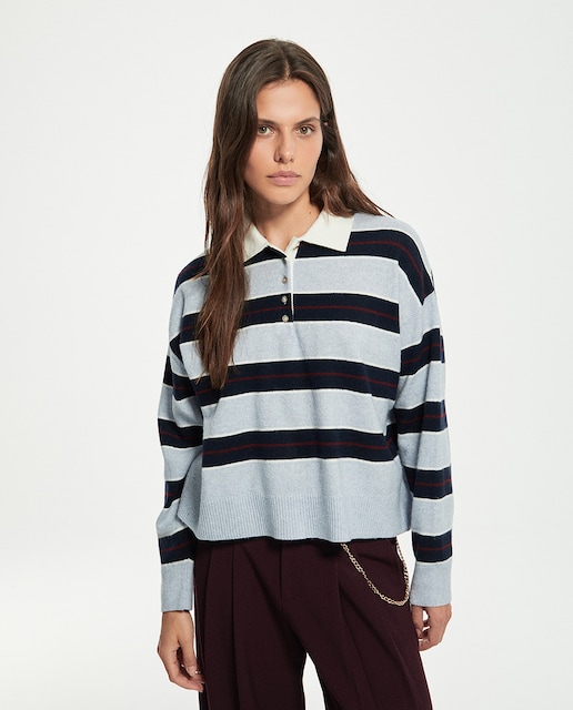 Imagen 0 de Jersey cuello polo rayas