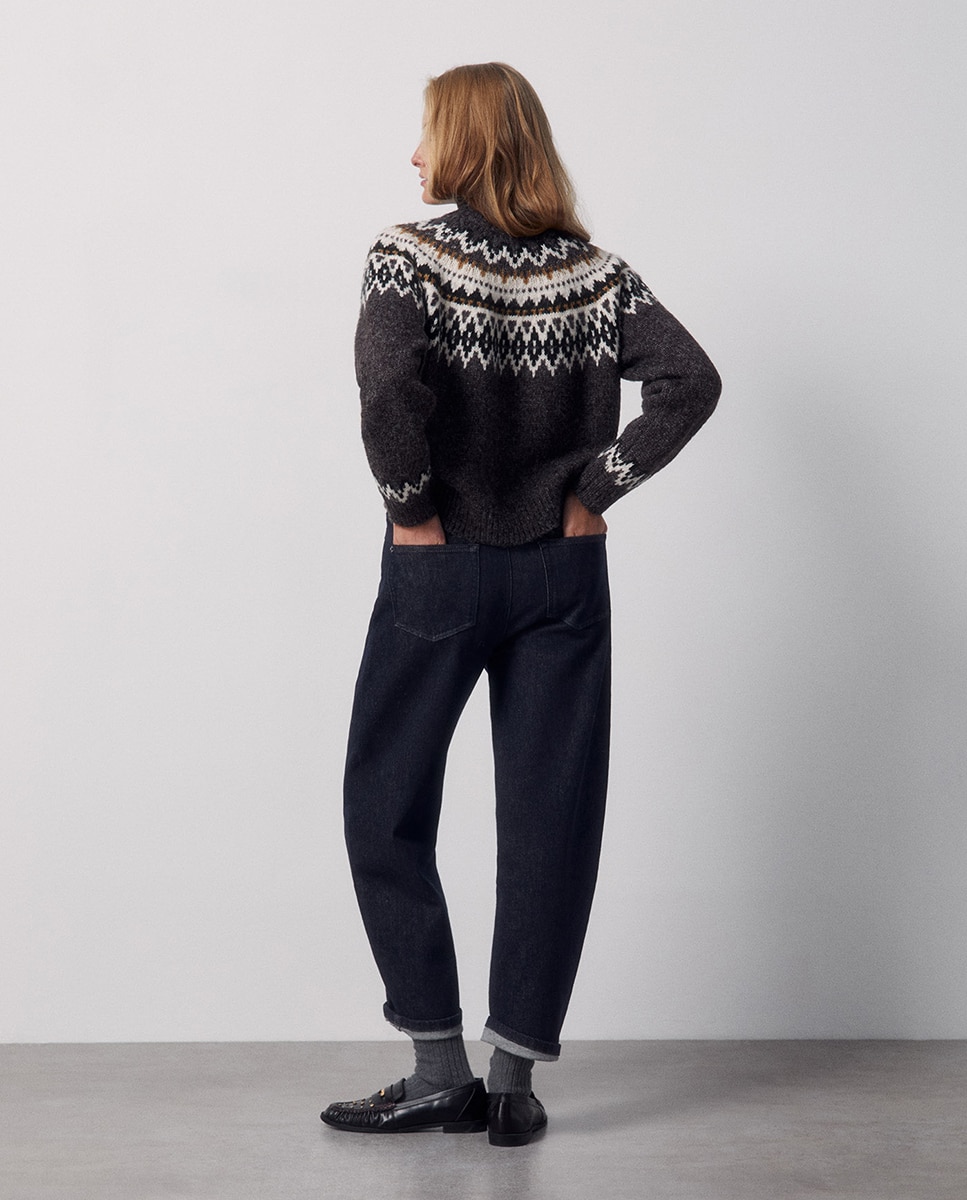Camisola de Malha Alpina com Gola Cisne 830 Antracite-4