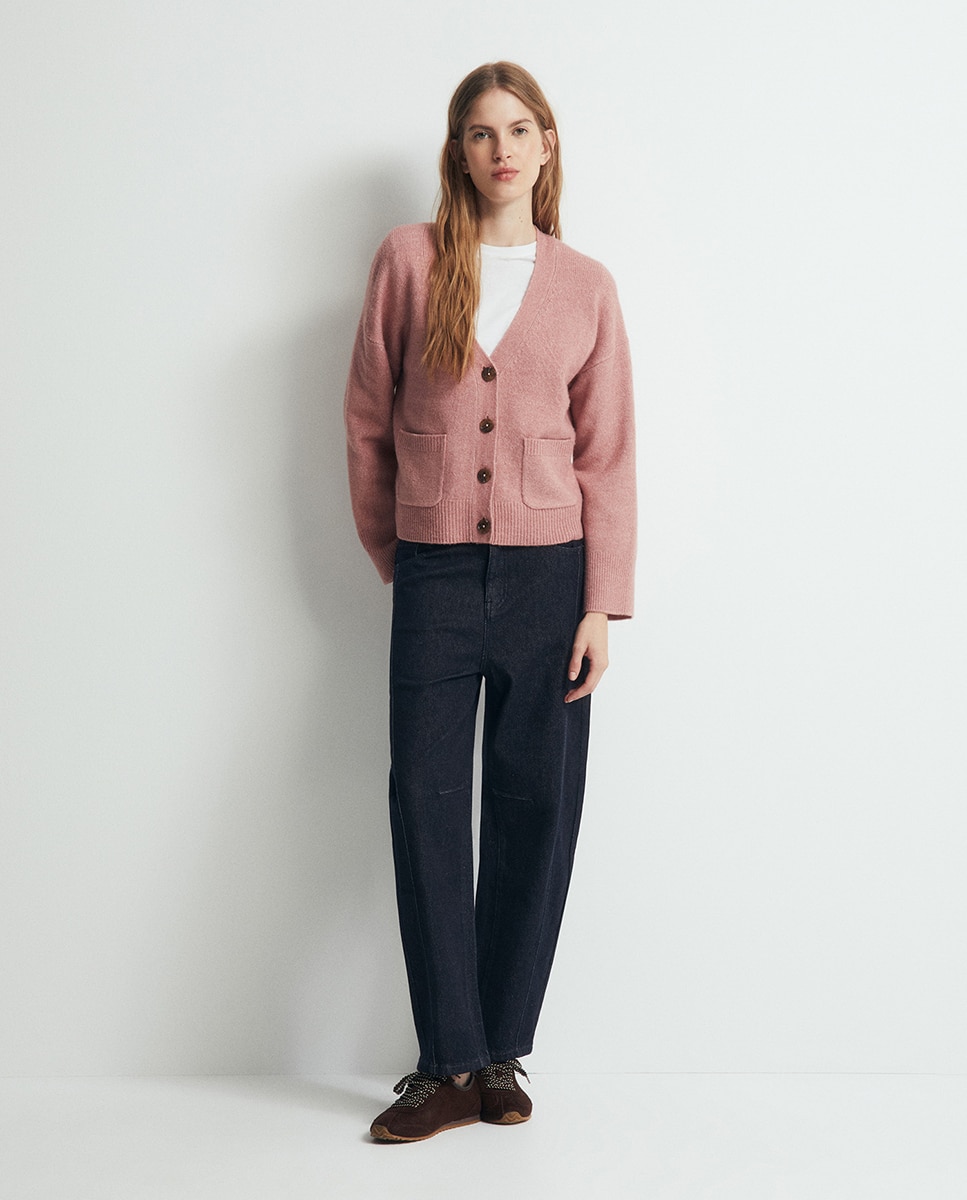 Casaco de Malha Soft 200 Rosa-2