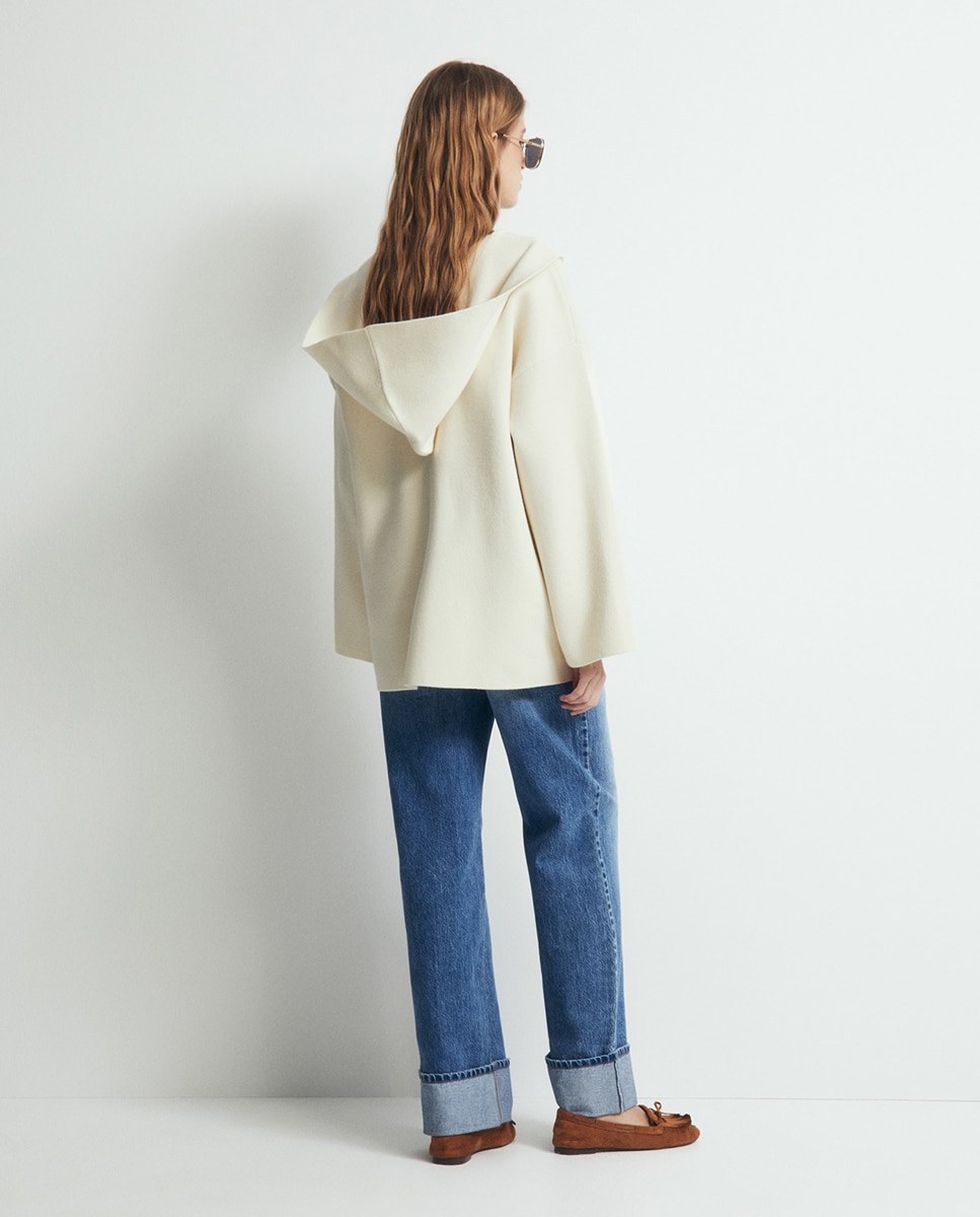 Casaco com Capuz Oversize 120 Cru-4